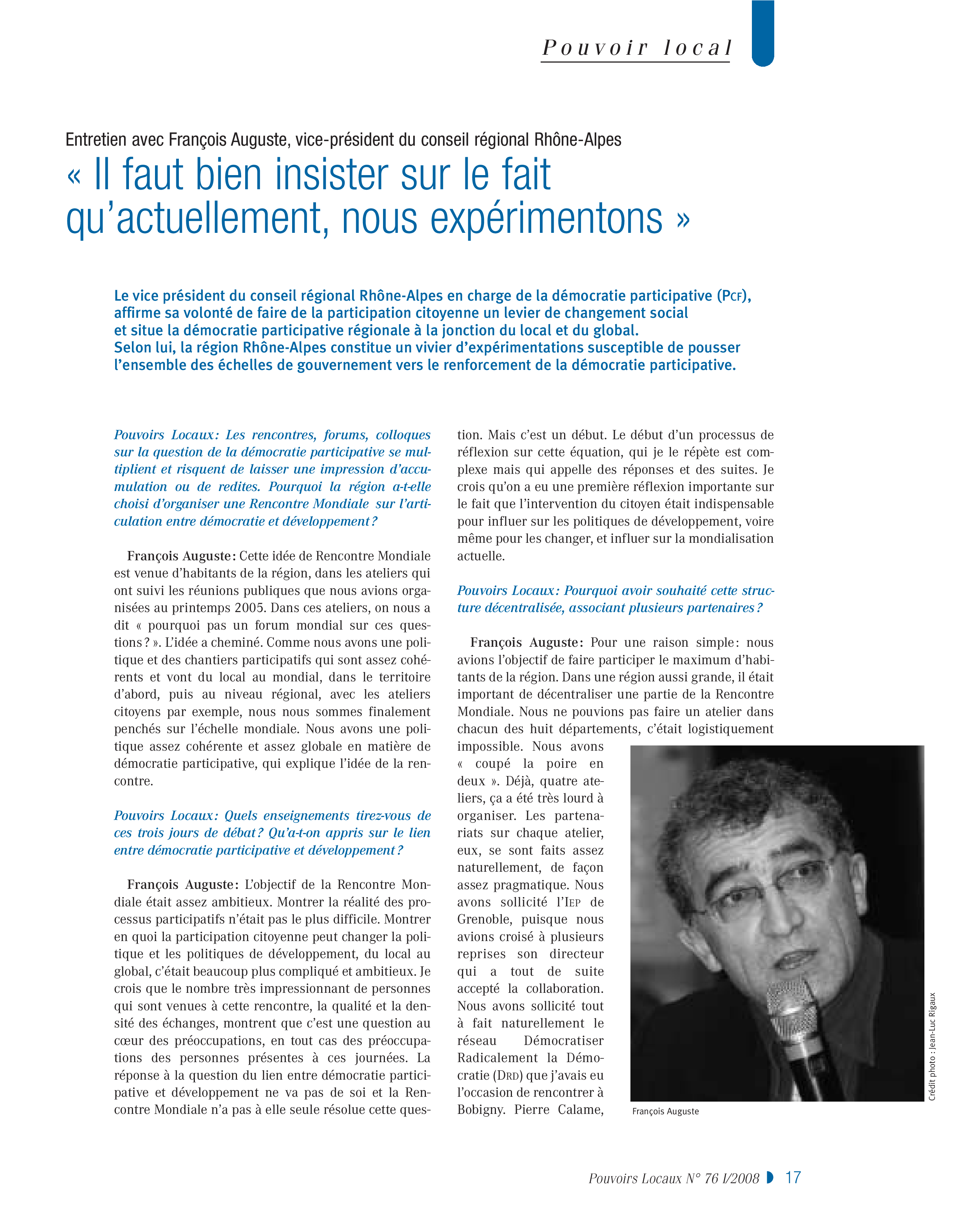 Article : Essai de perspective territoriale européenne. L’espace européen en 2030 : les scénarios ORATE