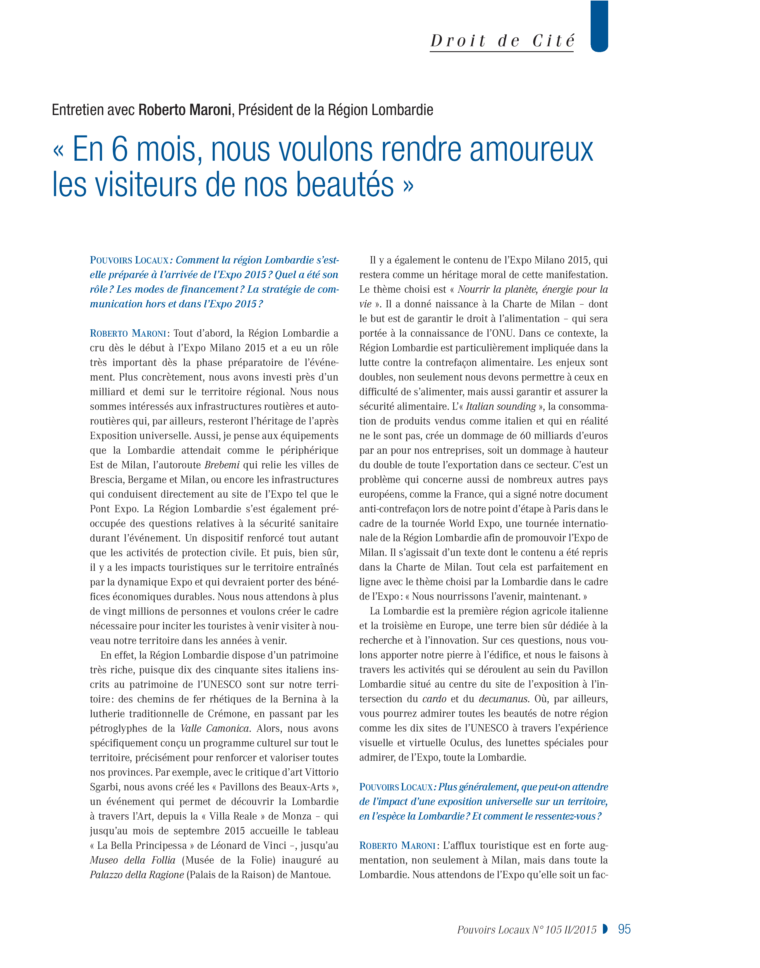Article : « En 6 mois, nous voulons rendre amoureux les visiteurs de nos beautés »