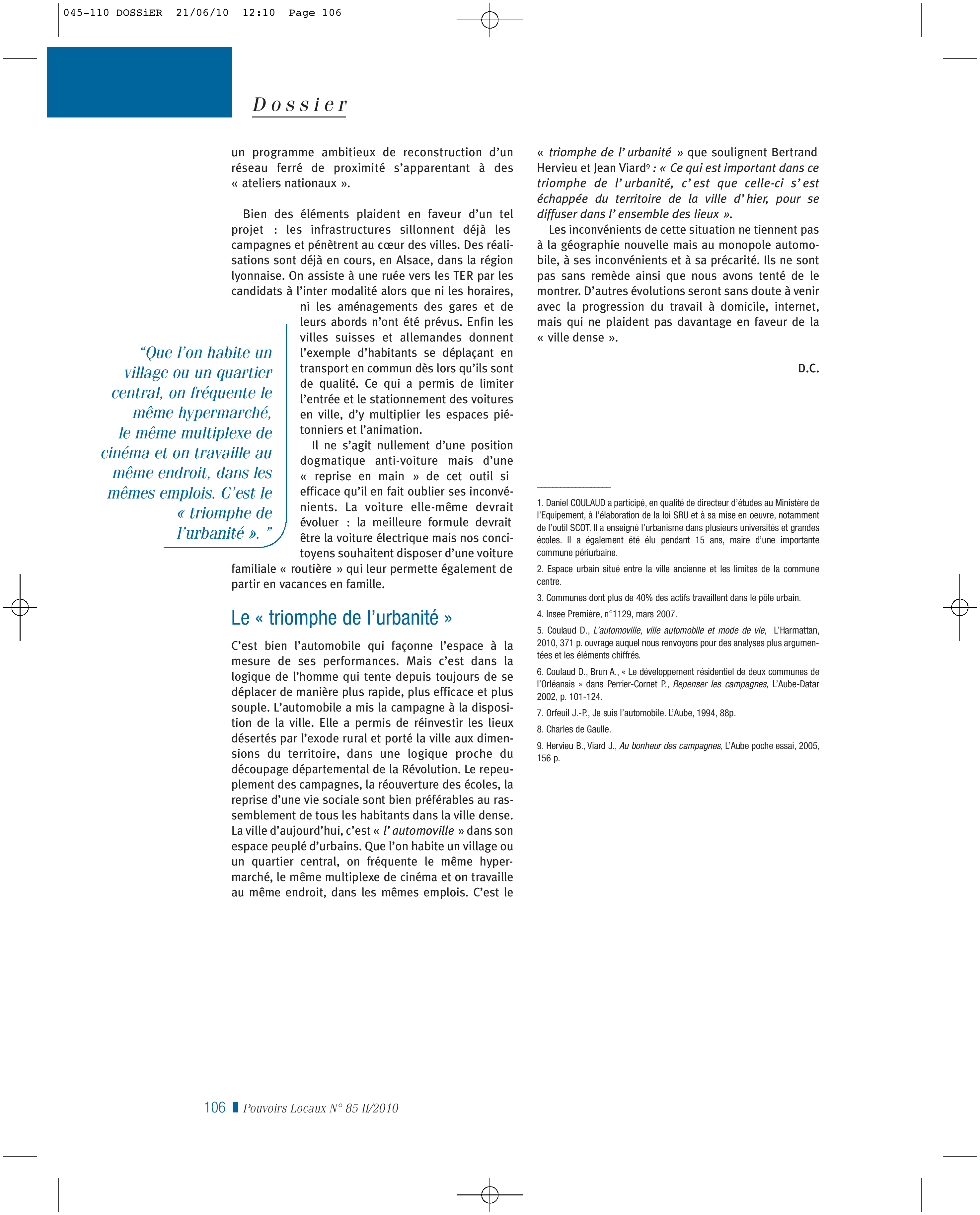 Article : Quelle vie dans les futures mégapoles?