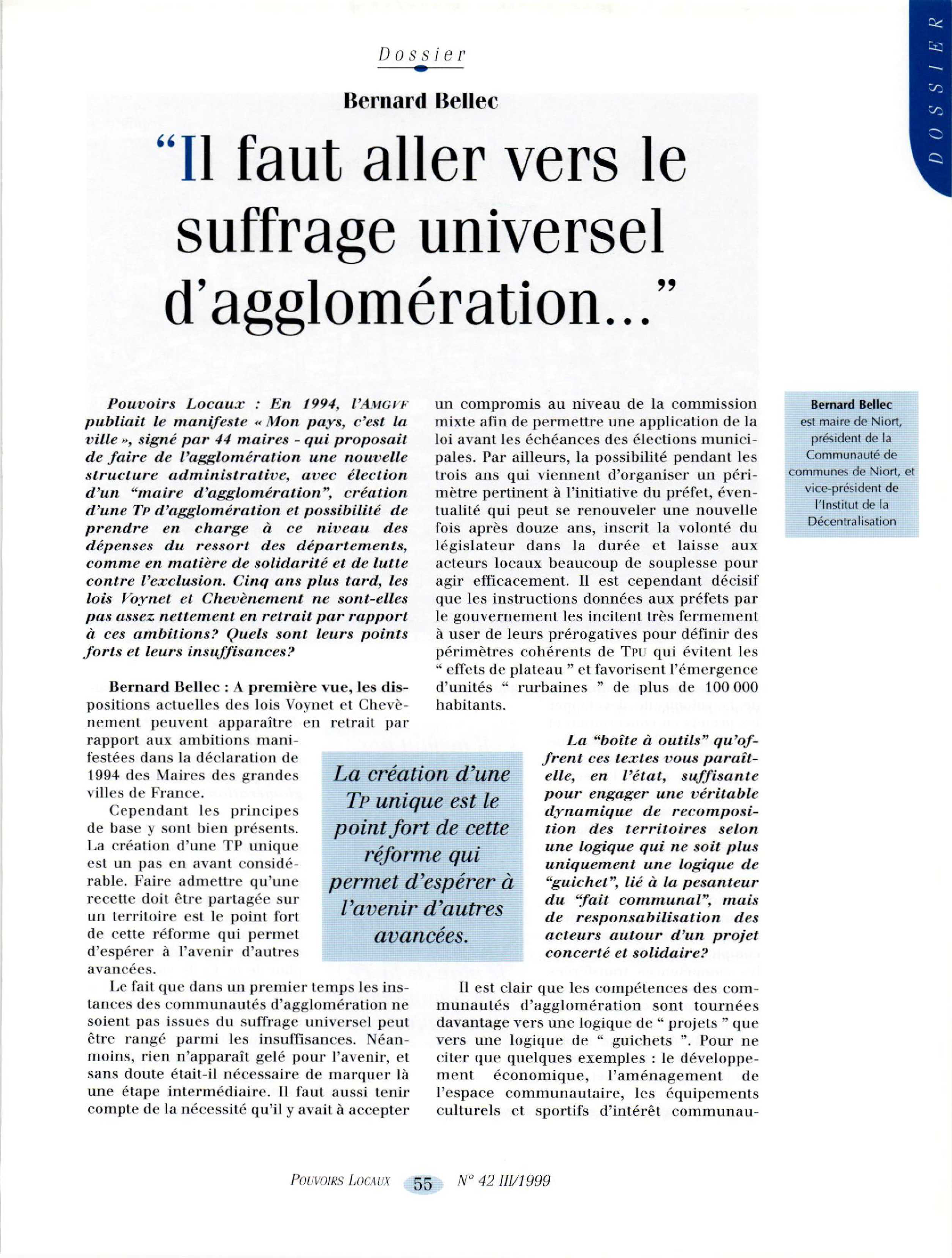 Article : Entretien avec Bernard Bellec