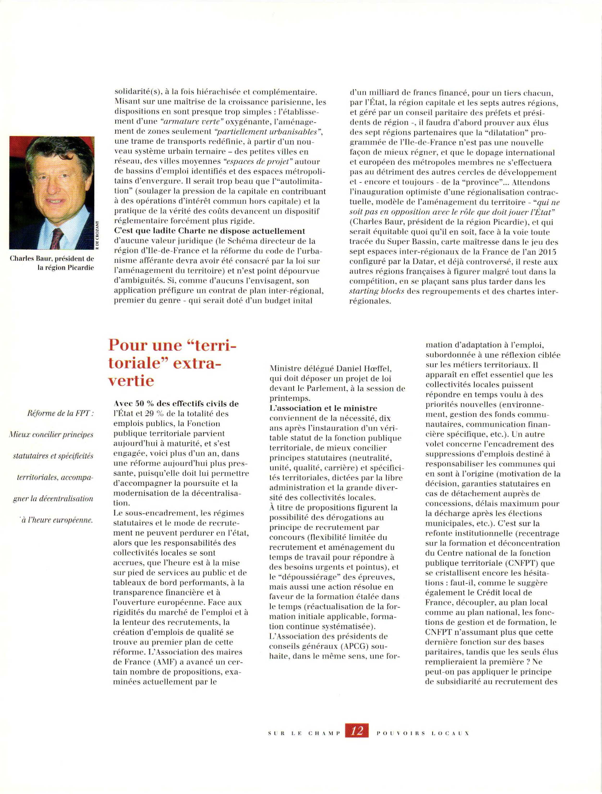Article : Pour une « territoriale » extravertie