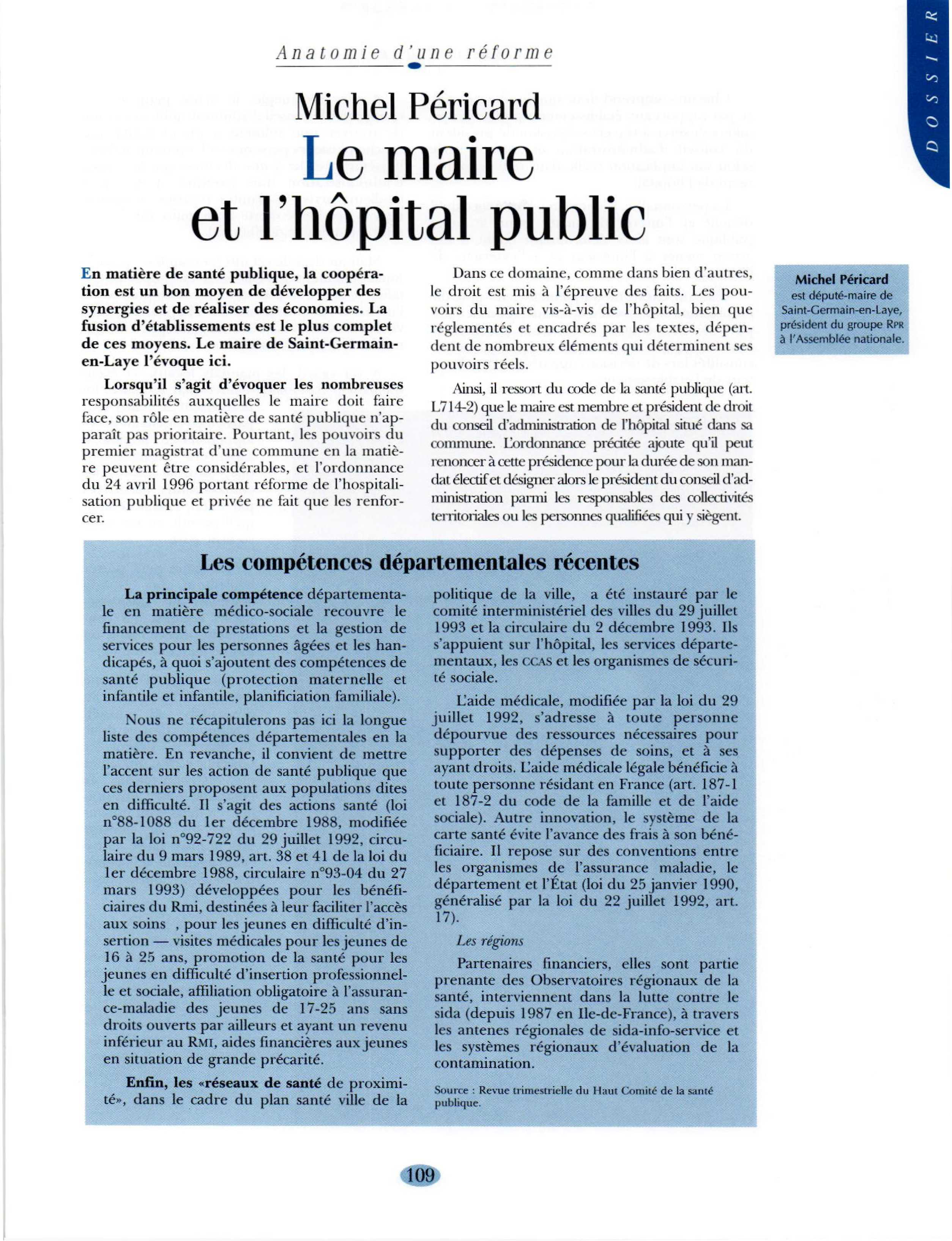Article : Le maire et l’hôpital public