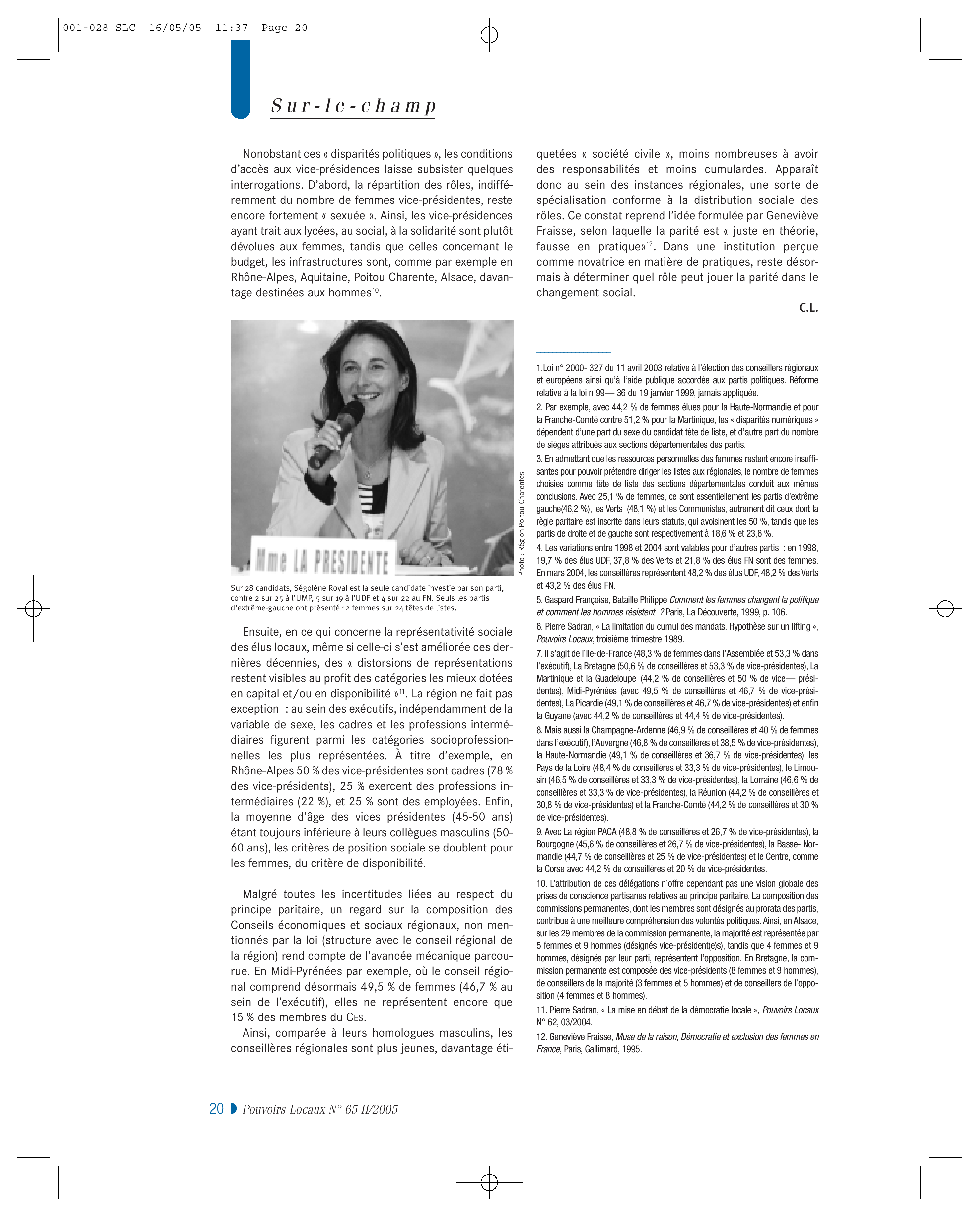 Article : Sans la parité, je n’aurais même pas été candidate