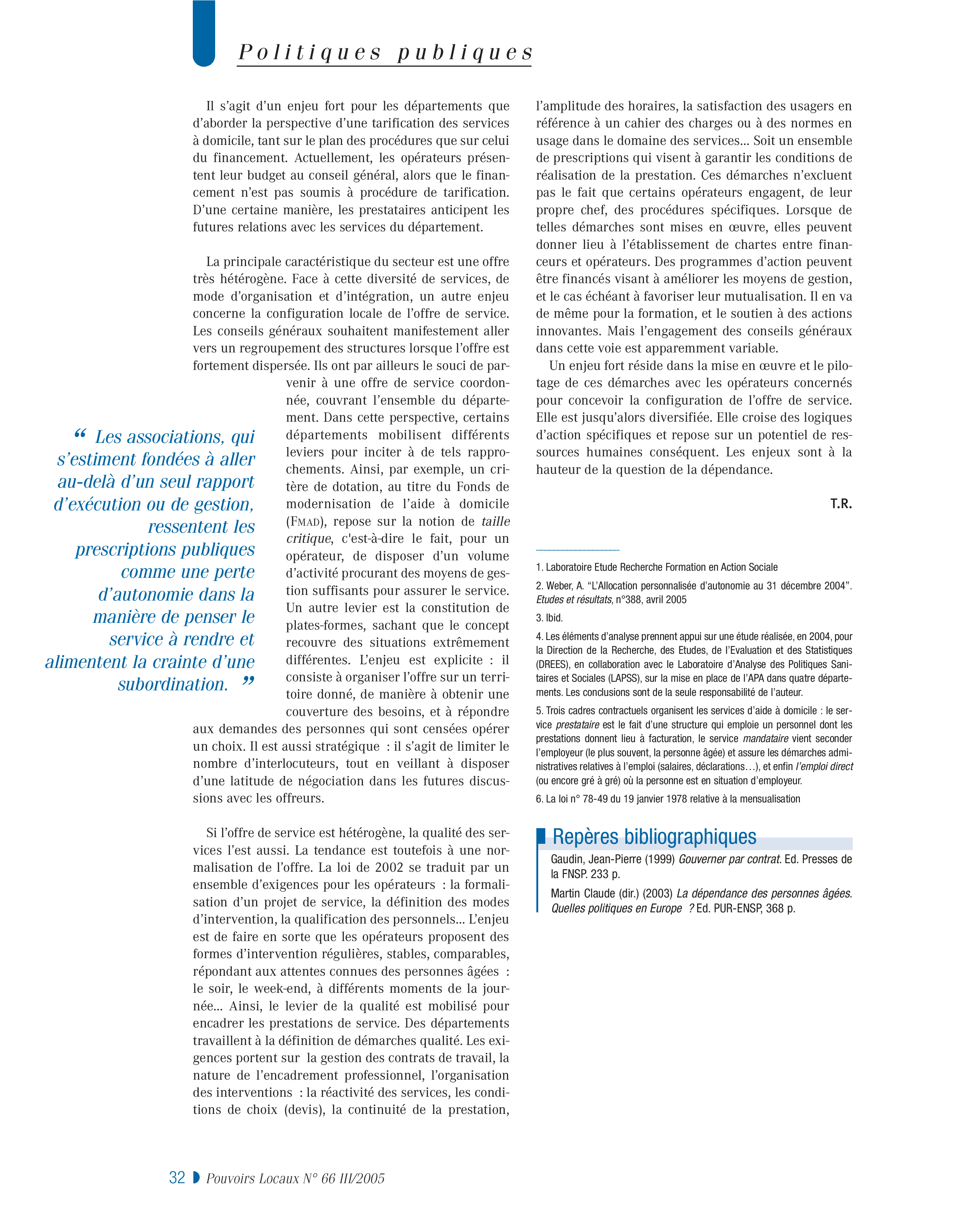 Article : L’APA : une réponse humaine aux problèmes de dépendance