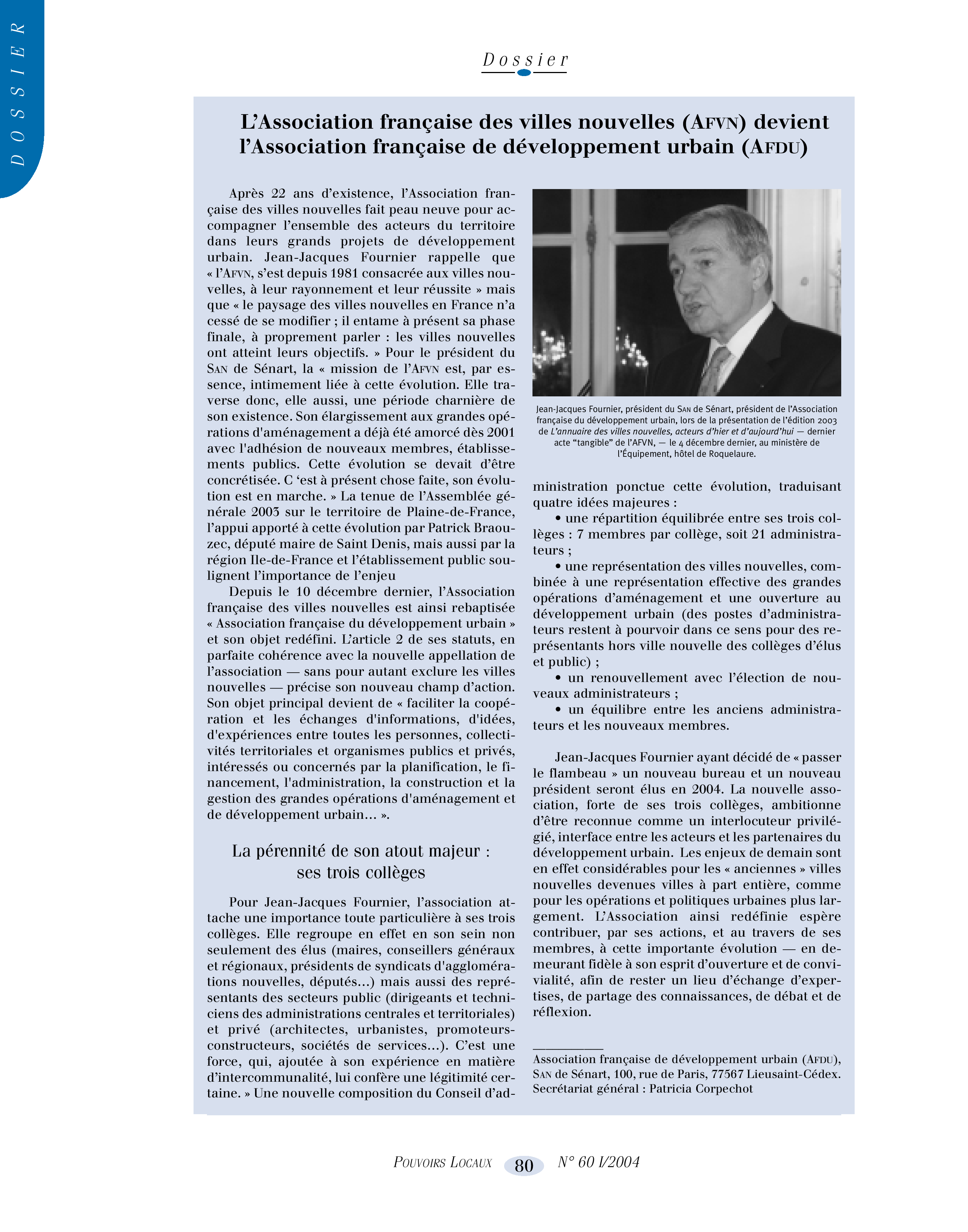 Article : Gouvernance et villes nouvelles