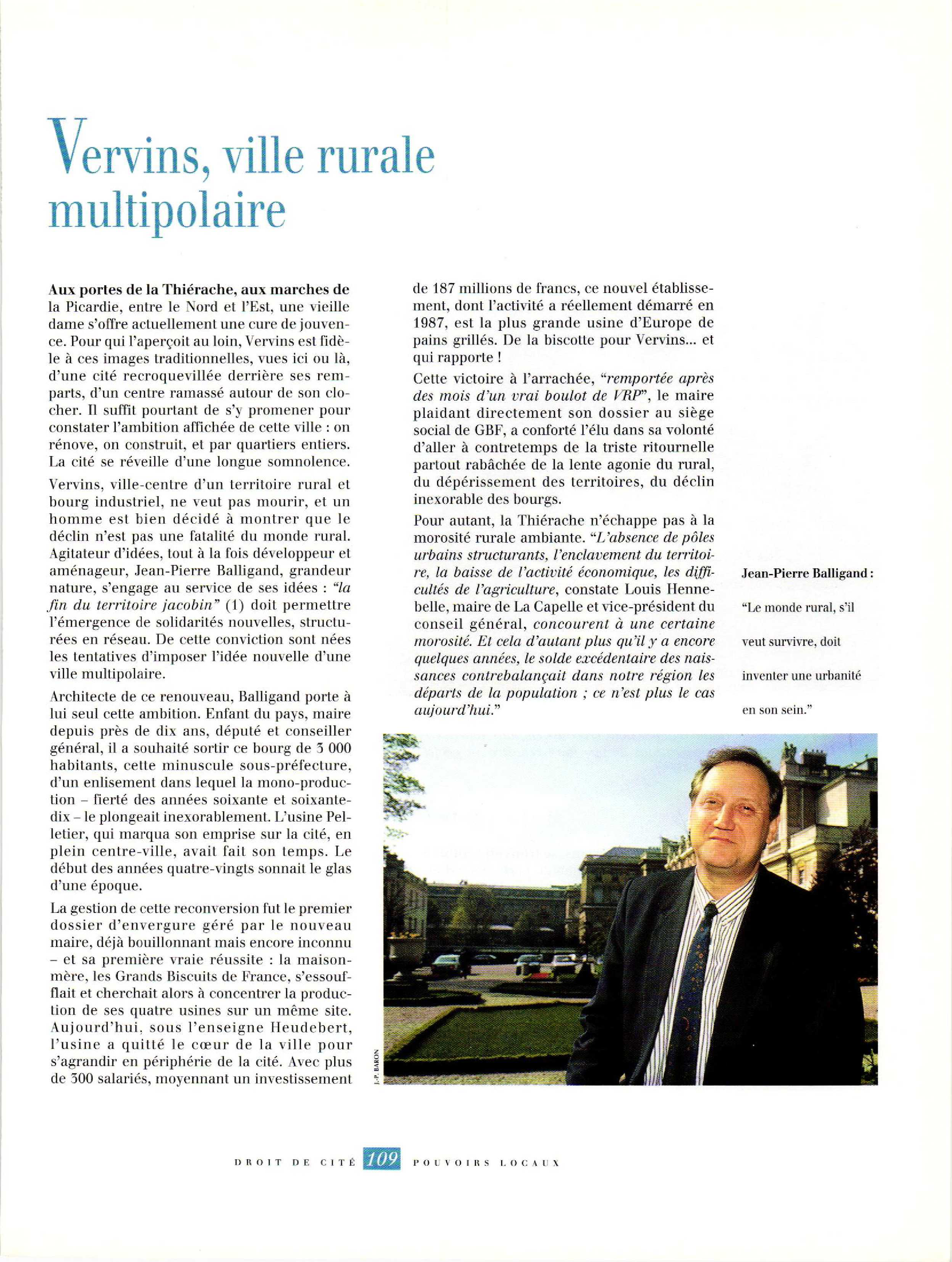 Article : Vervins, ville rurale multipolaire