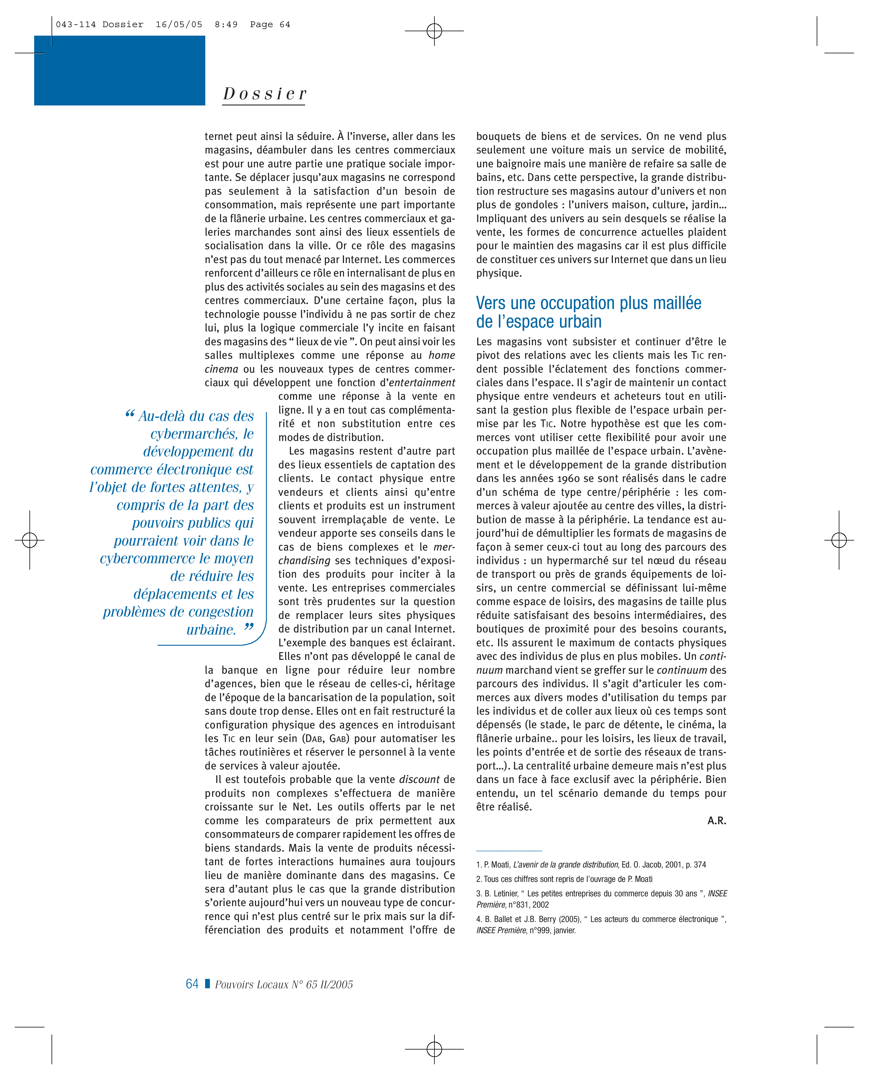 Article : « La ville favorise un processus d’hybridation »