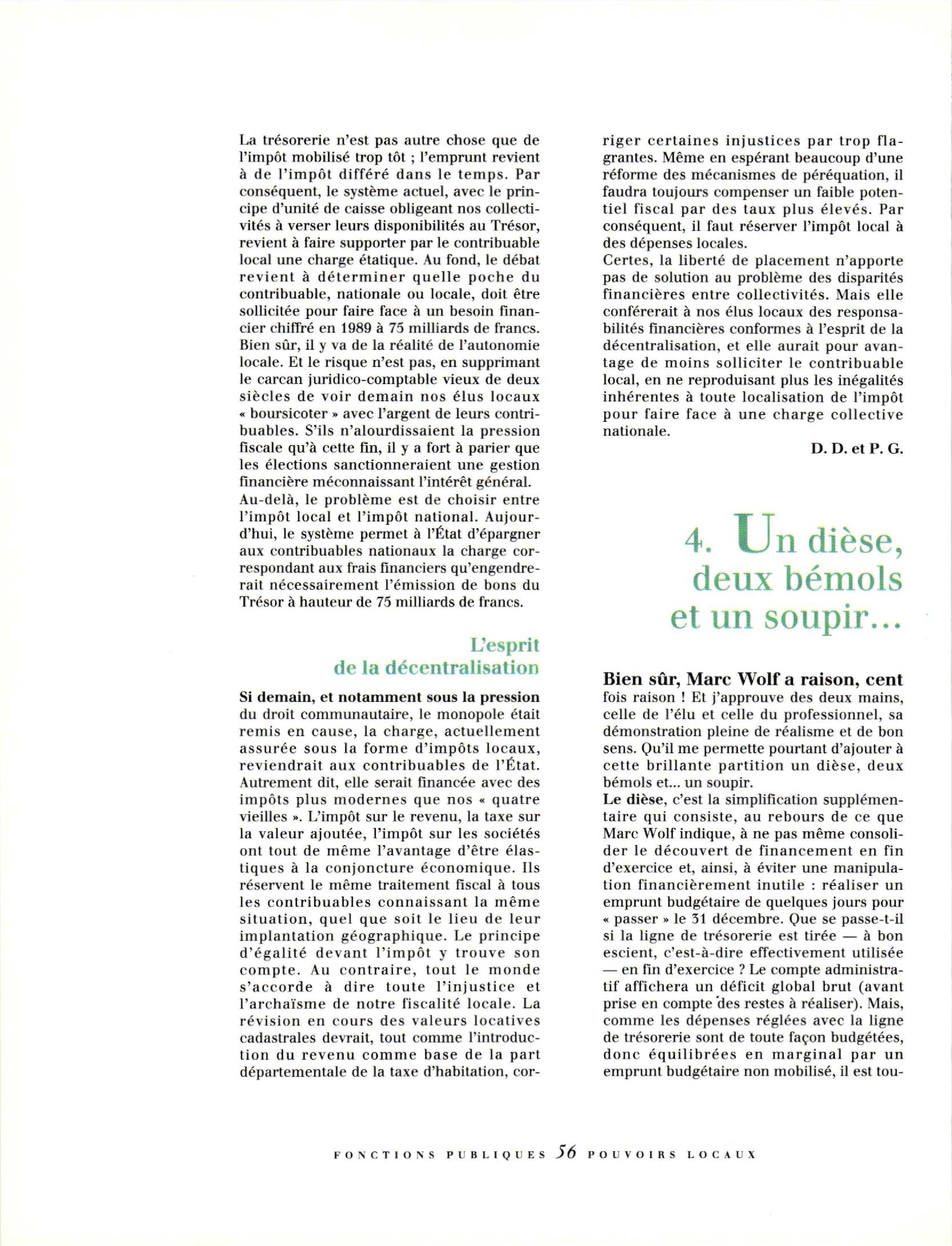 Article :  Transparence financière et politique locale