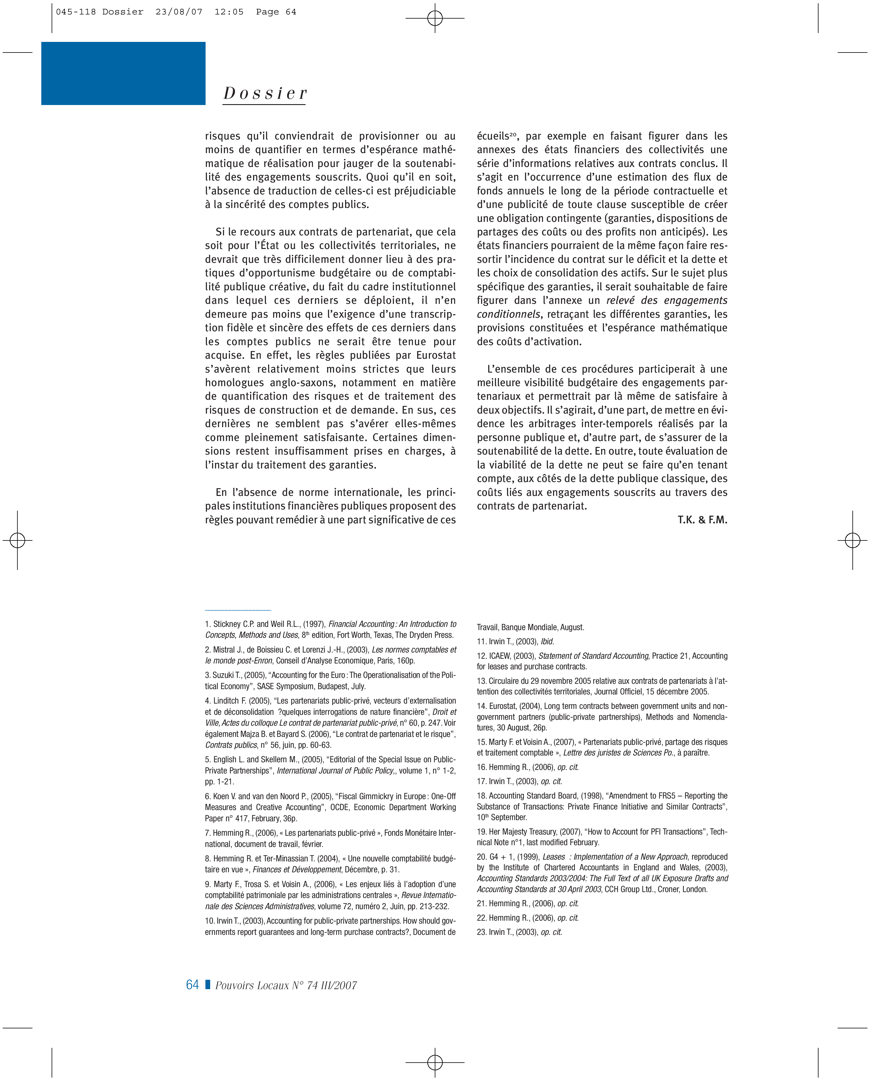 Article : La dimension financière : un élément clef du développement des PPP