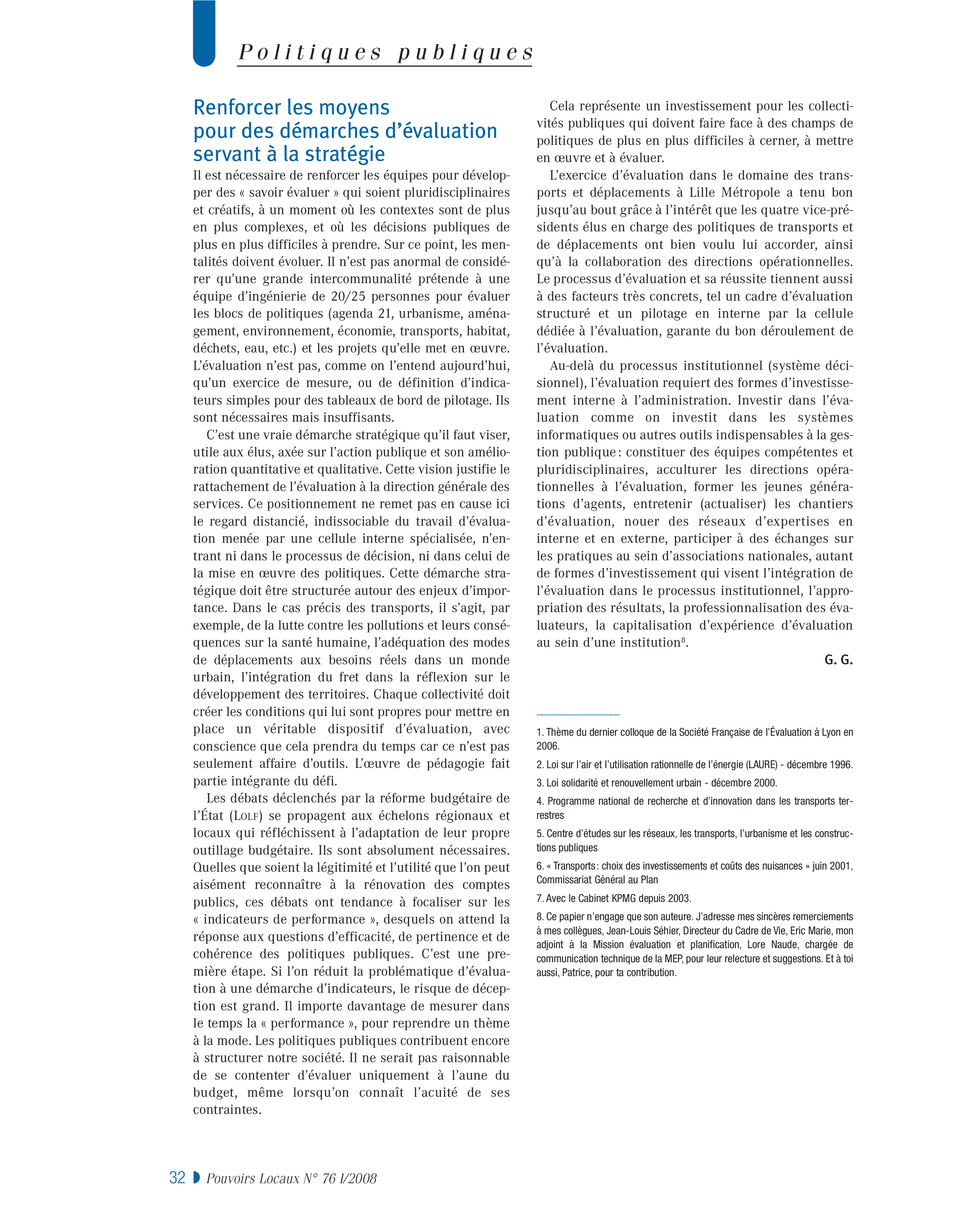 Article : La nécessaire complémentarité des investissements des collectivités locales