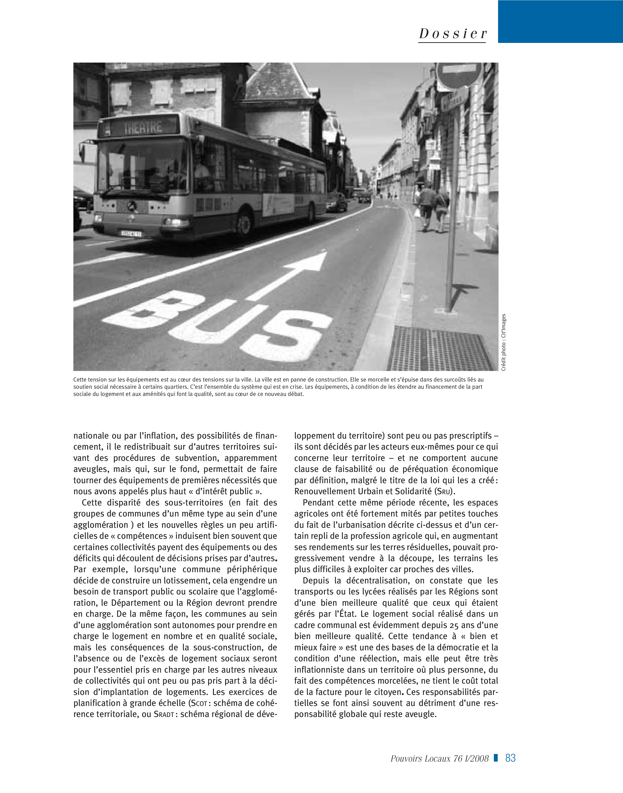 Article : Le financement des équipements publics locaux : l’intérêt du tarif ?