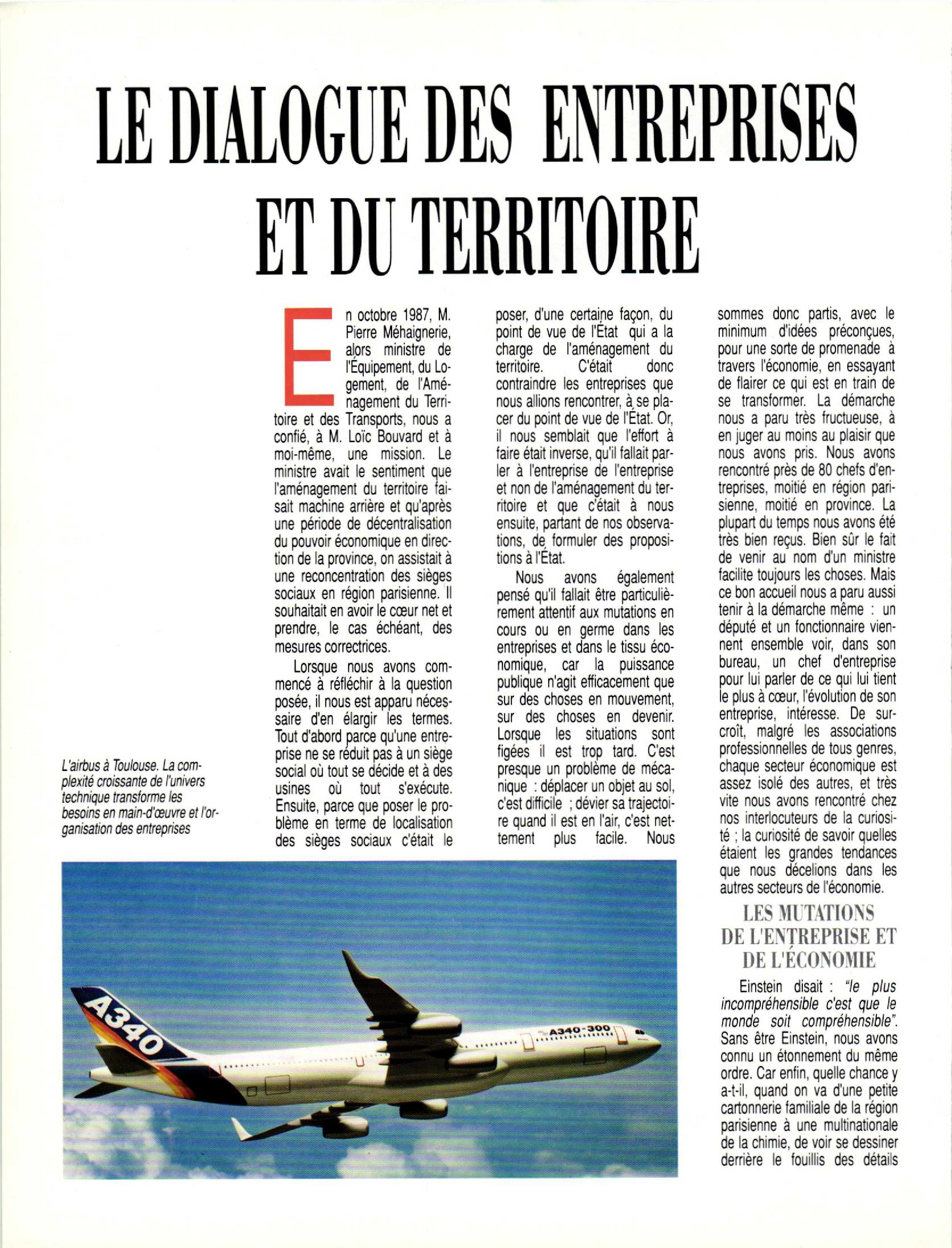 Article :  Le dialogue des entreprises et du territoire