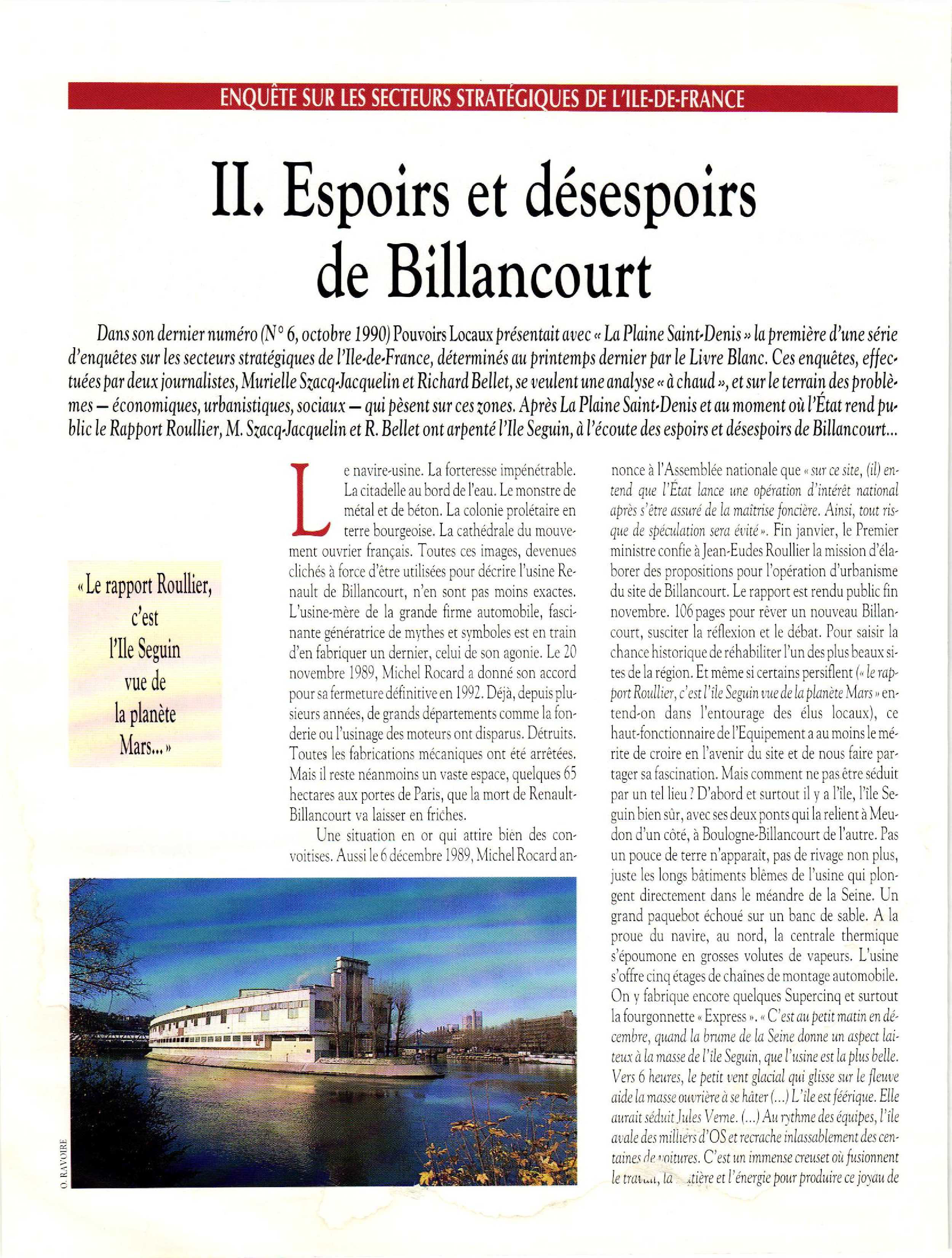 Article : Espoirs et désespoirs de Billancourt