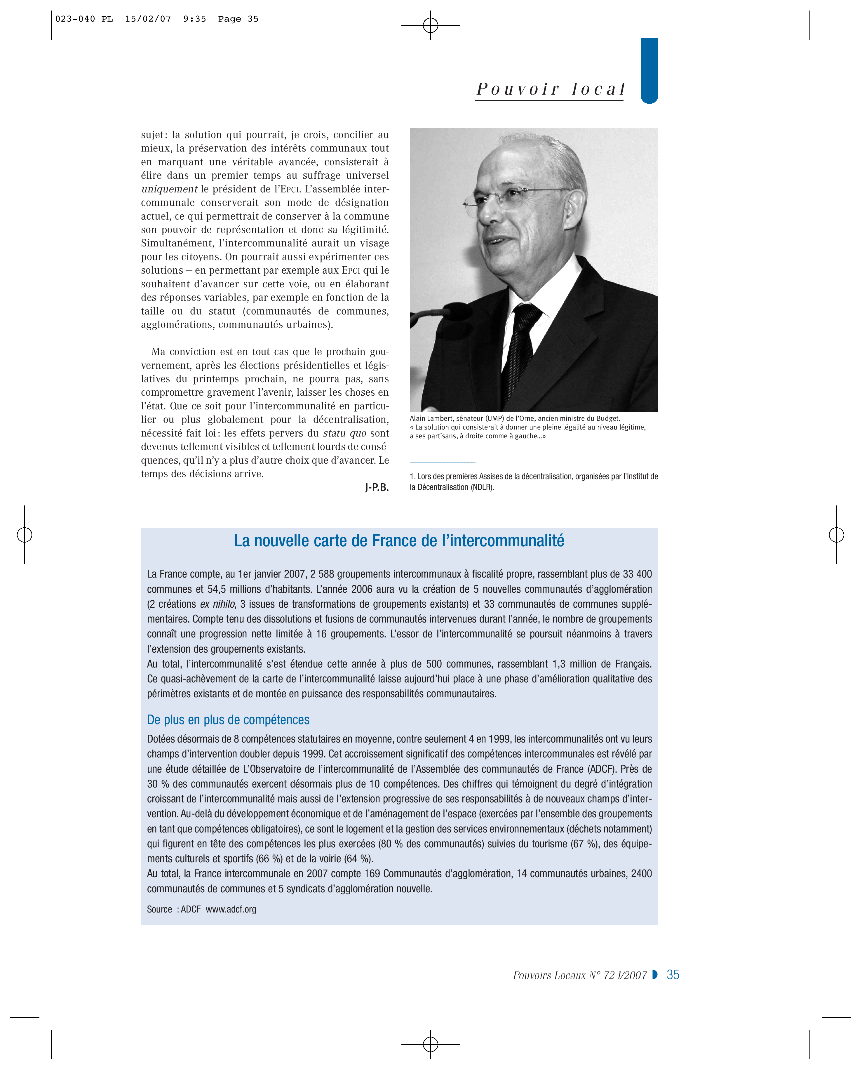 Article : L’intercommunalité à réussi, rendons-la à la démocratie !