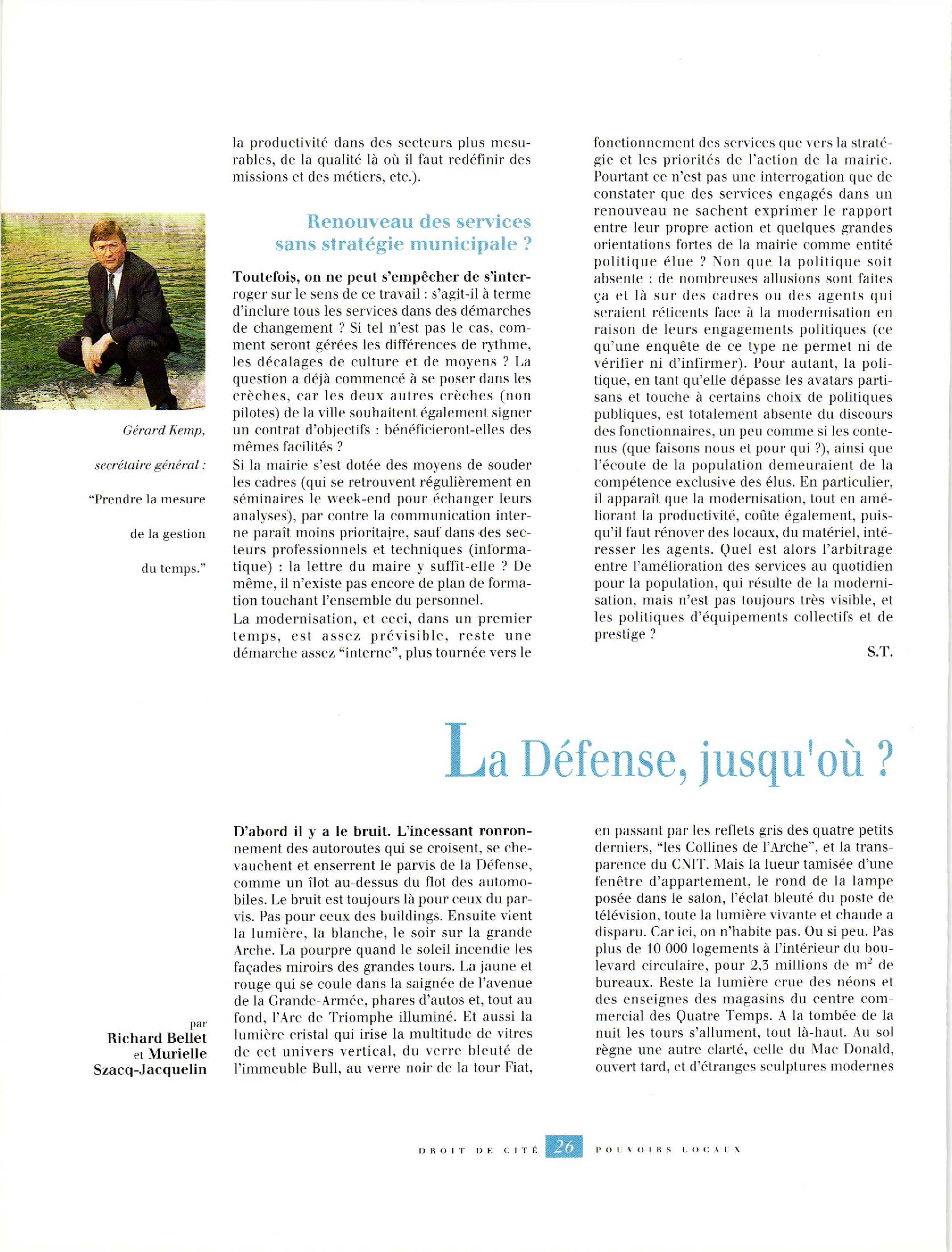 Article : La Défense, jusqu’où ?