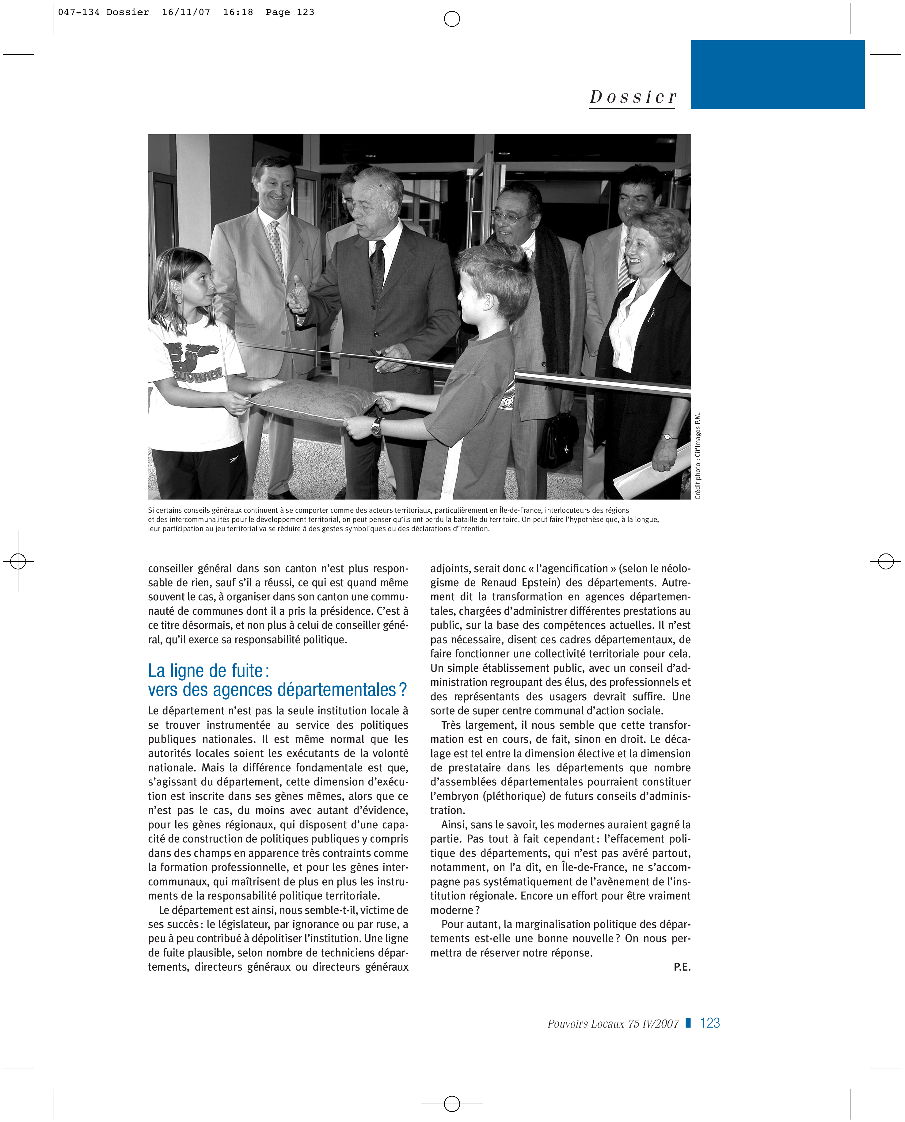 Article : L’hypothèse de la rupture