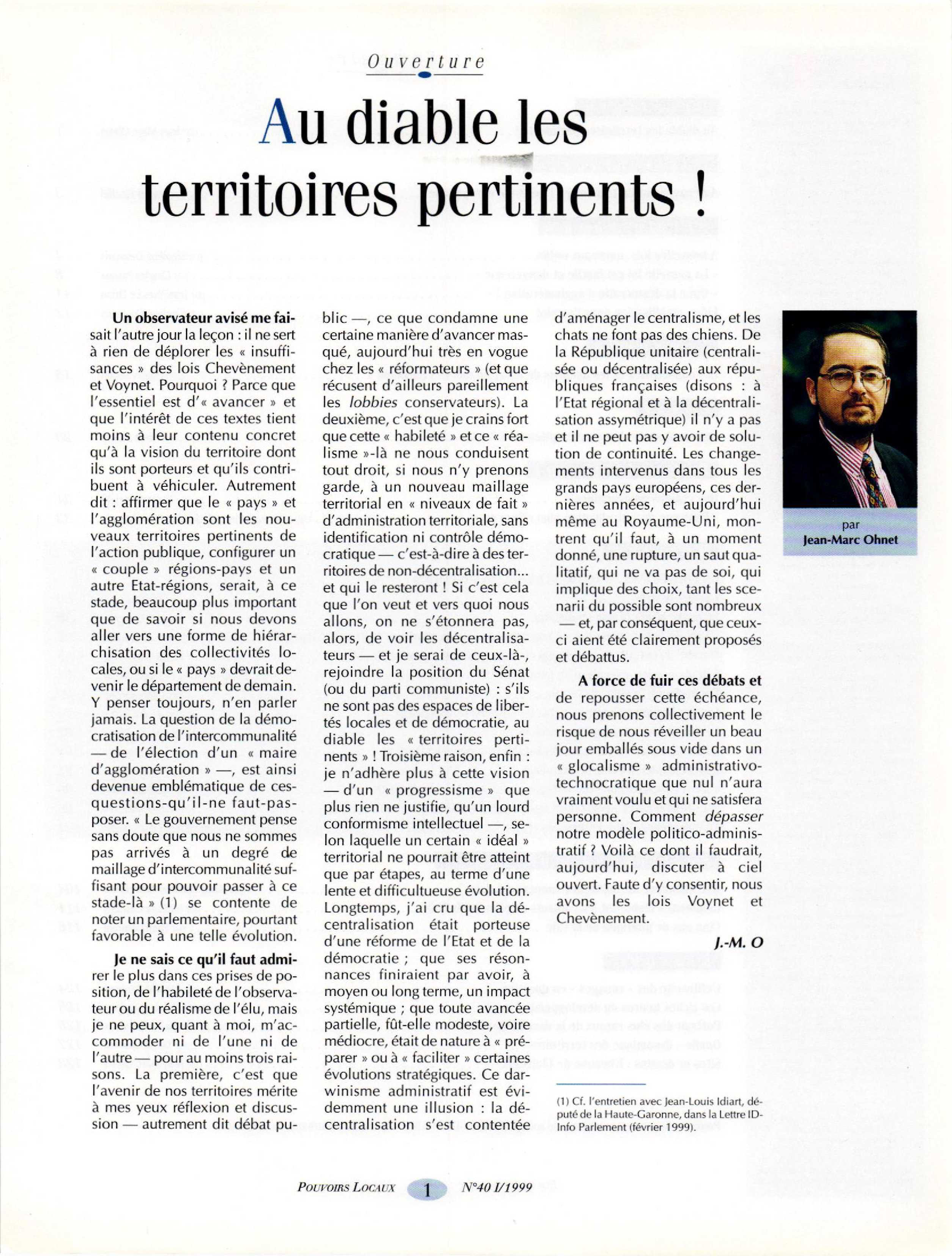 Article : Au diable les territoires pertinents !