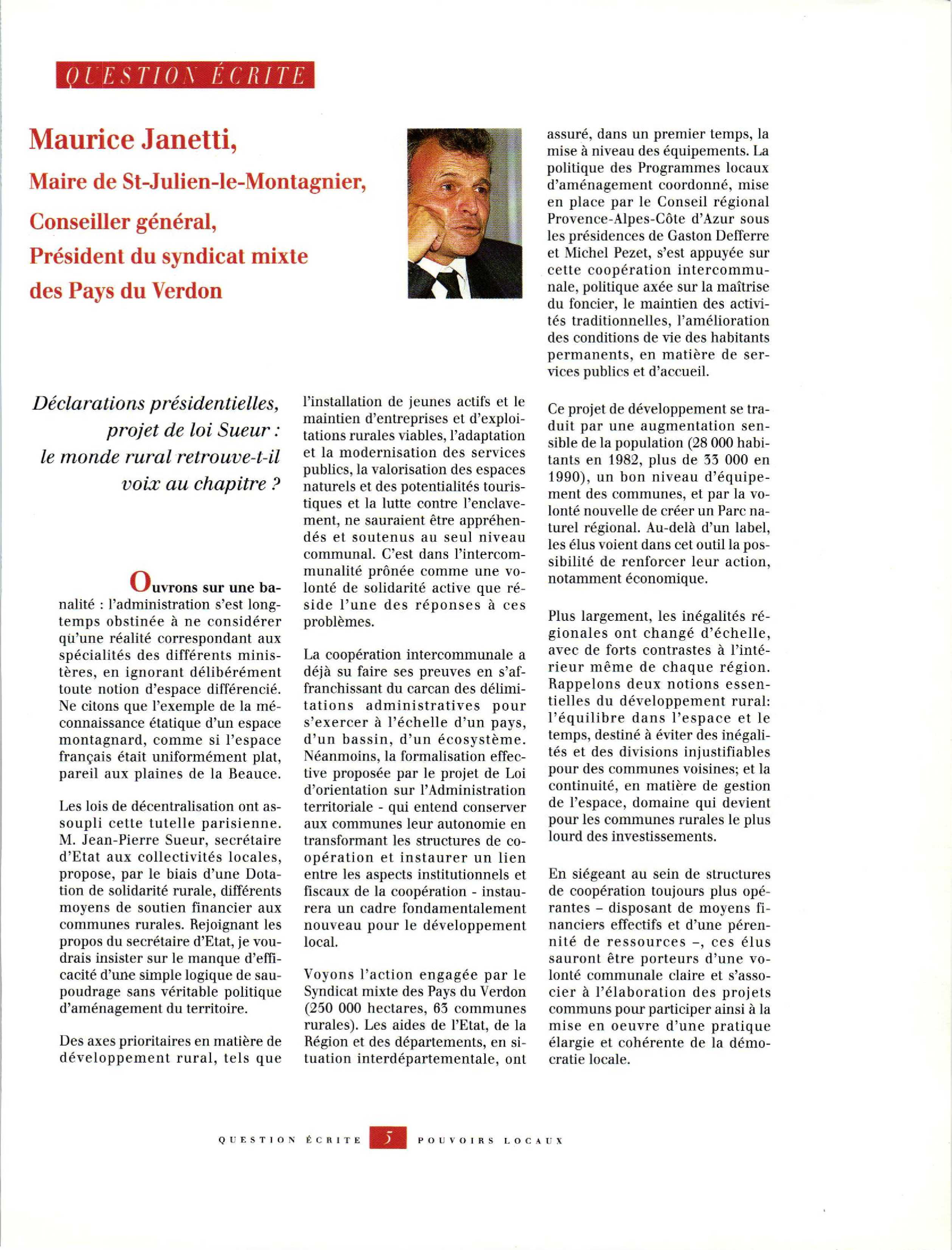 Article : Le monde rural retrouve-t-il voix au chapitre ?