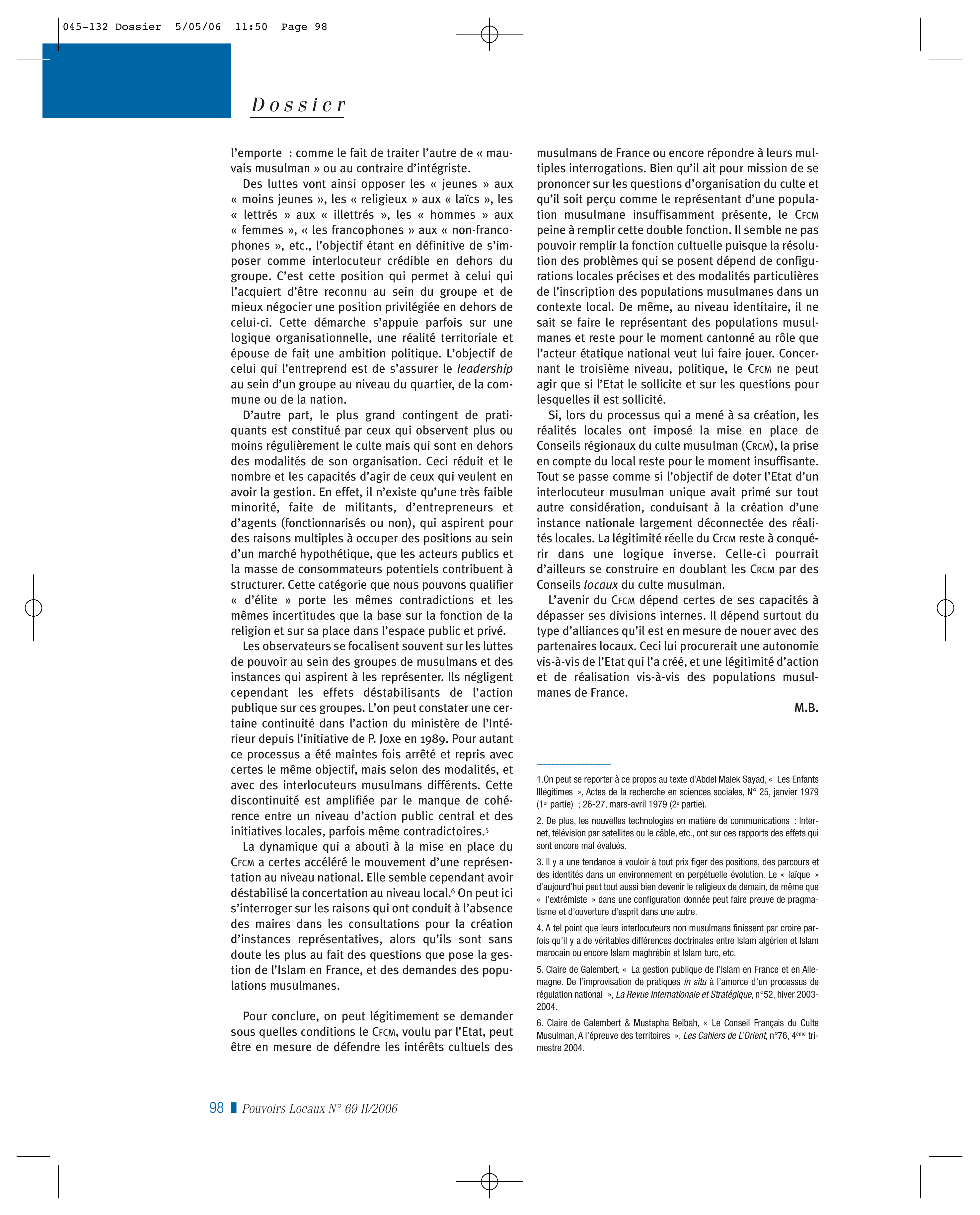 Article : Le religieux comme « ressource » politique ?