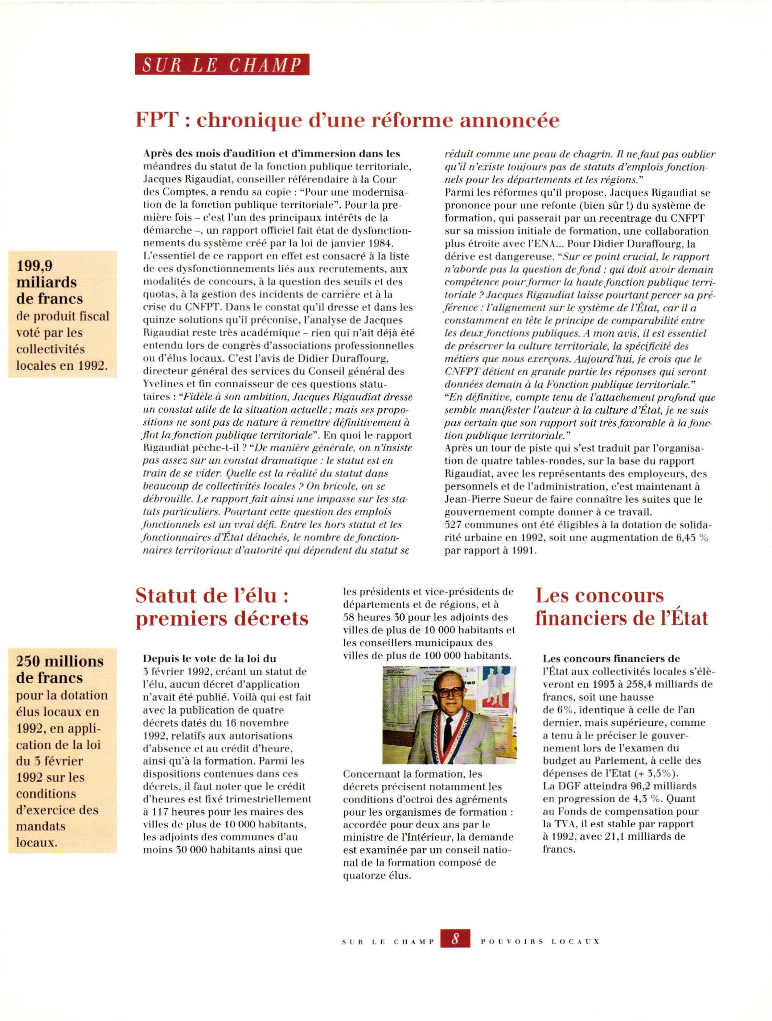 Article : Statut de l’élu : premiers décrets