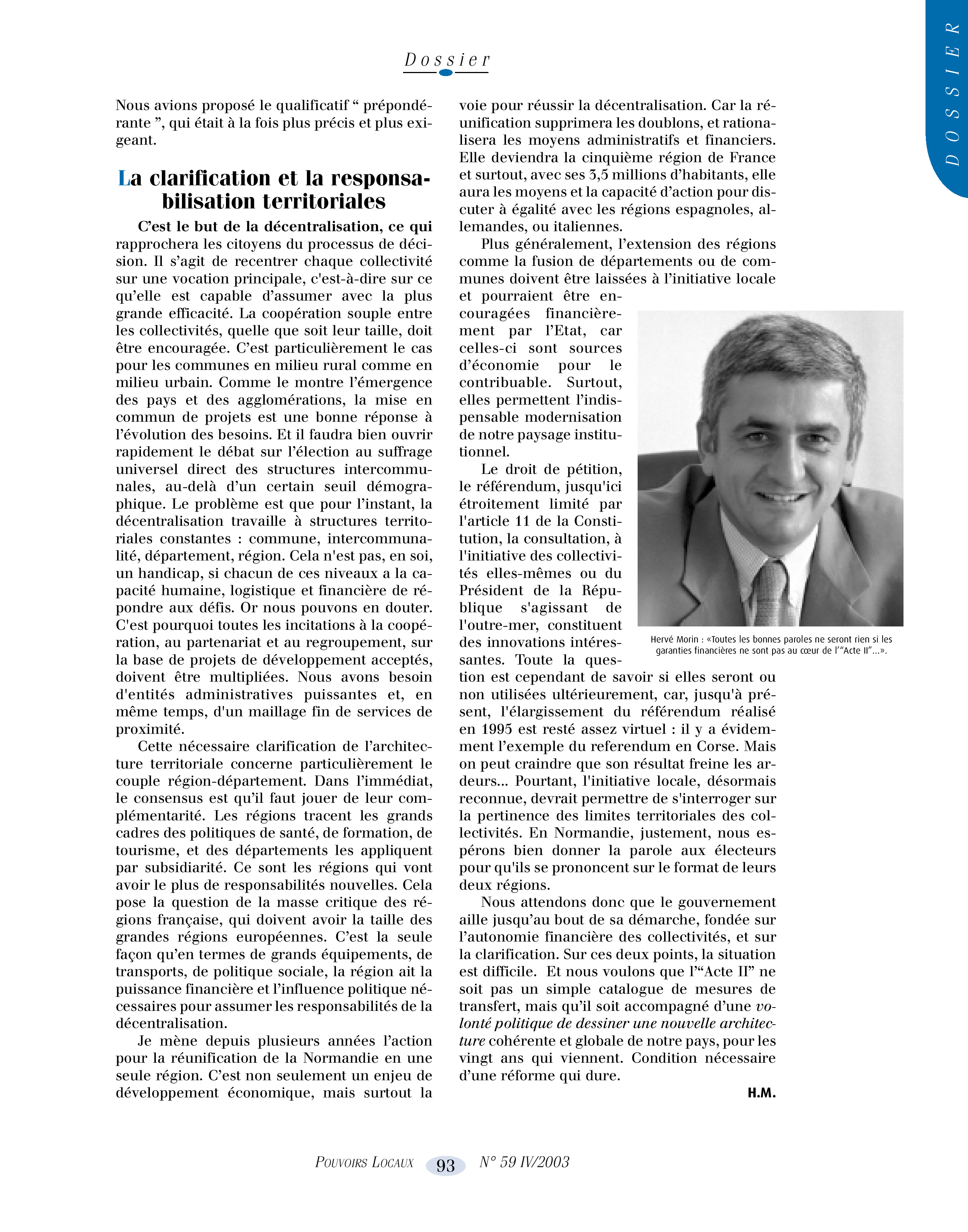 Article : La décentralisation dénaturée
