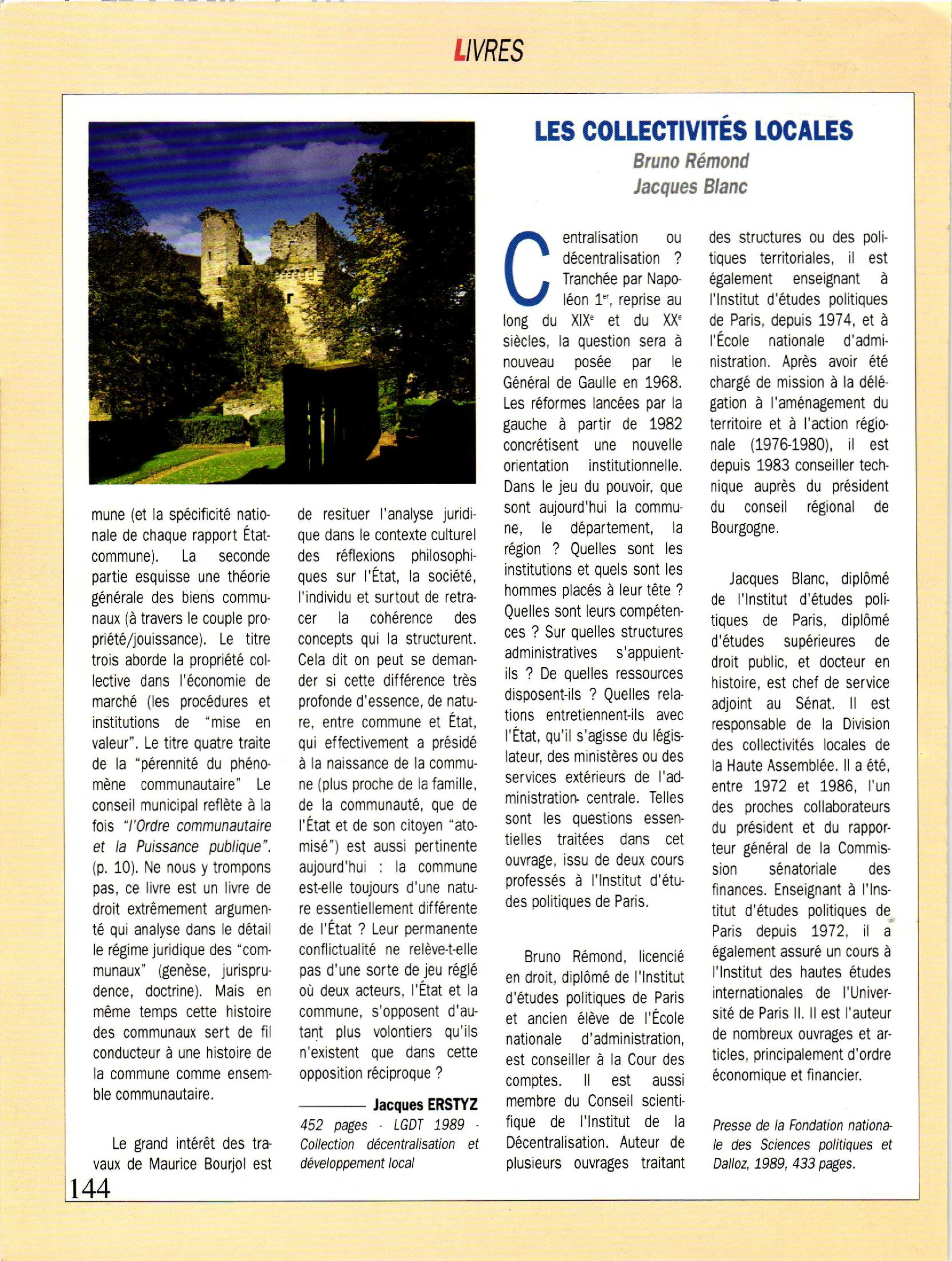 Article : Les collectivités locales