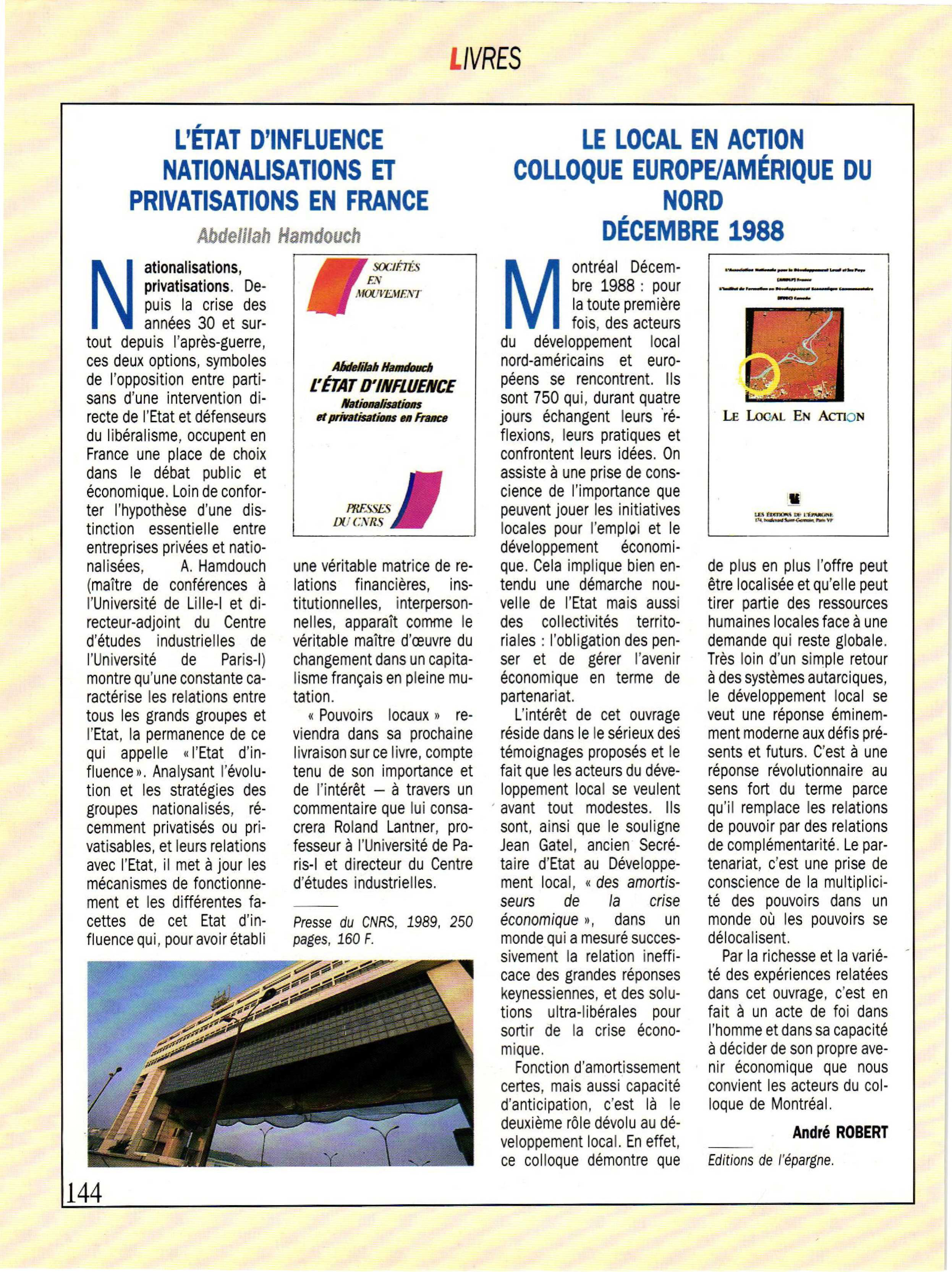 Article : Le local en action