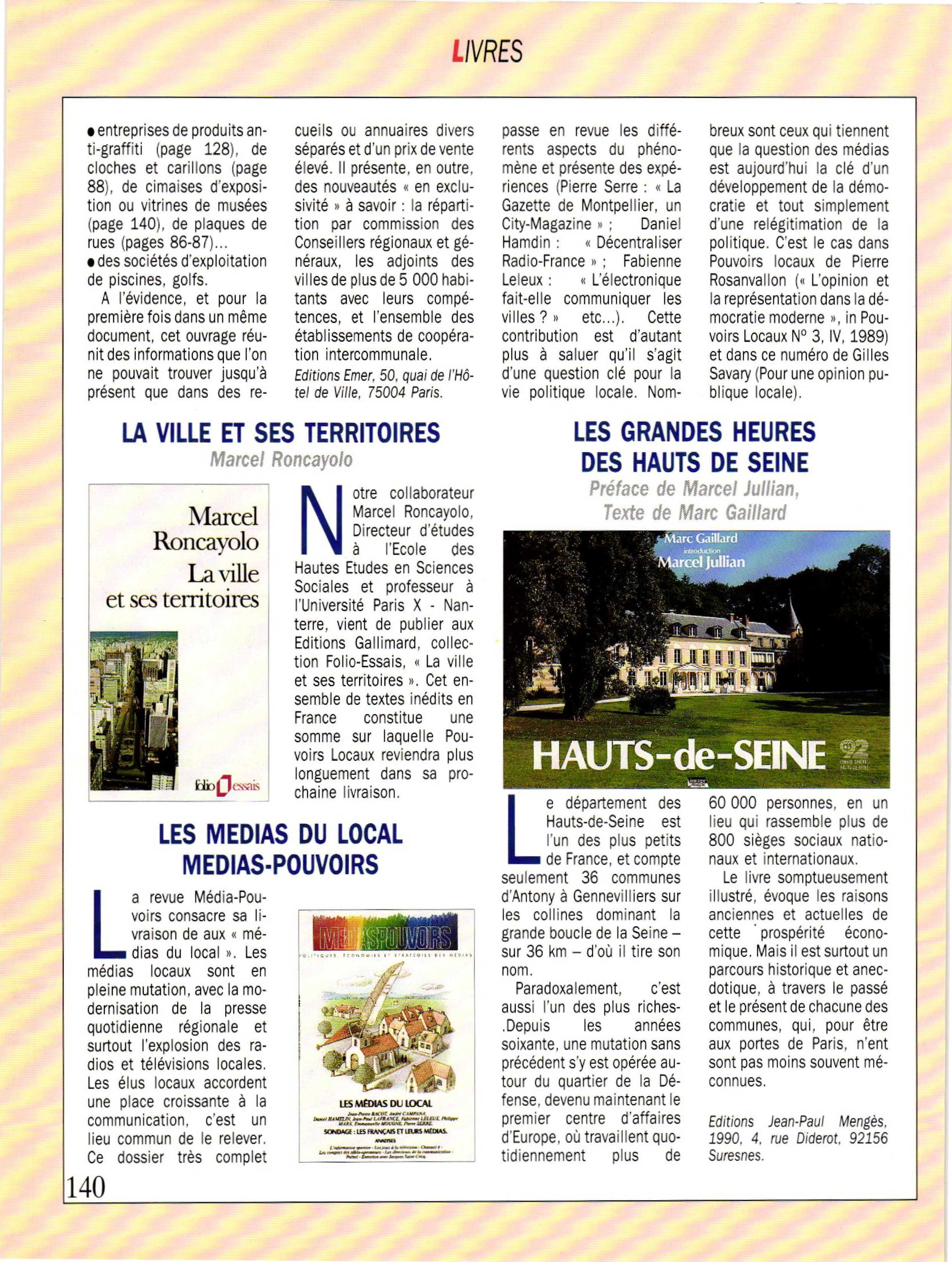 Article : Les grandes heures des Hauts-de-Seine