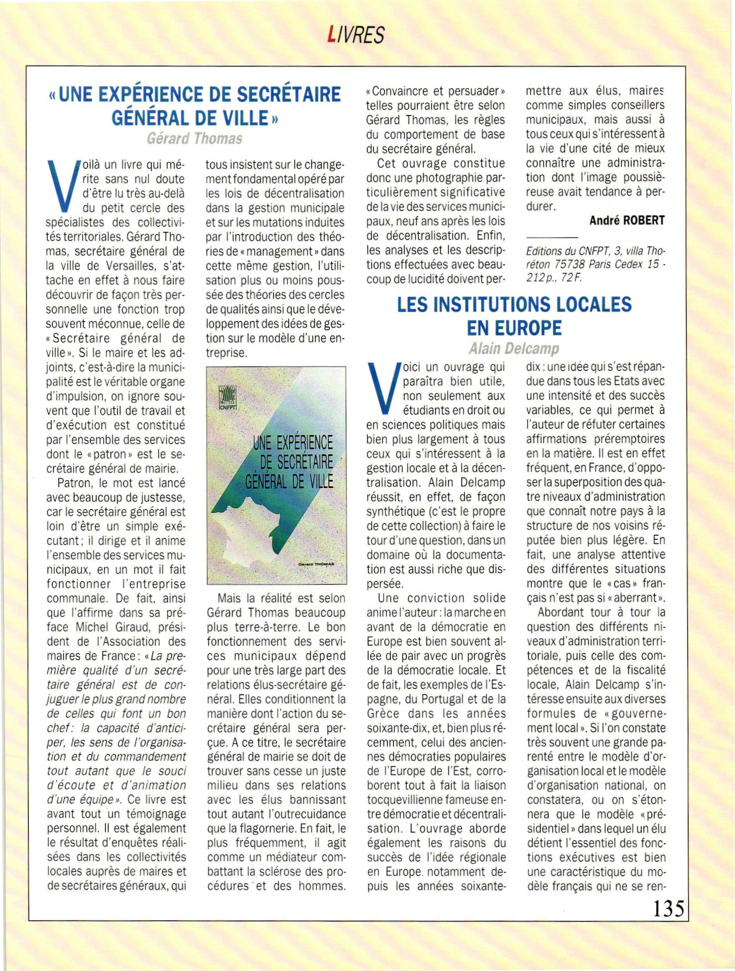 Article : Les institutions locales en Europe