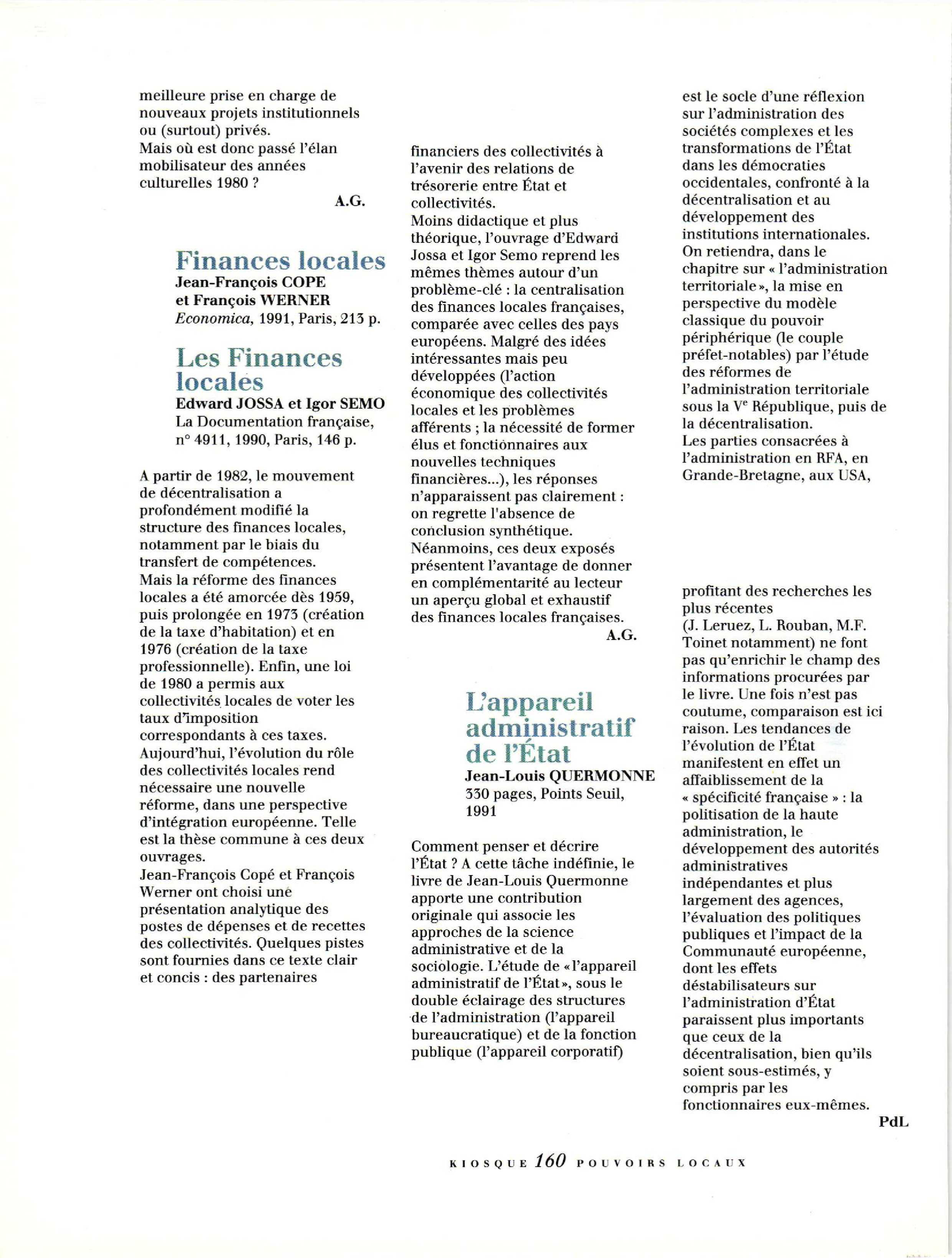 Article : L’appareil administratif