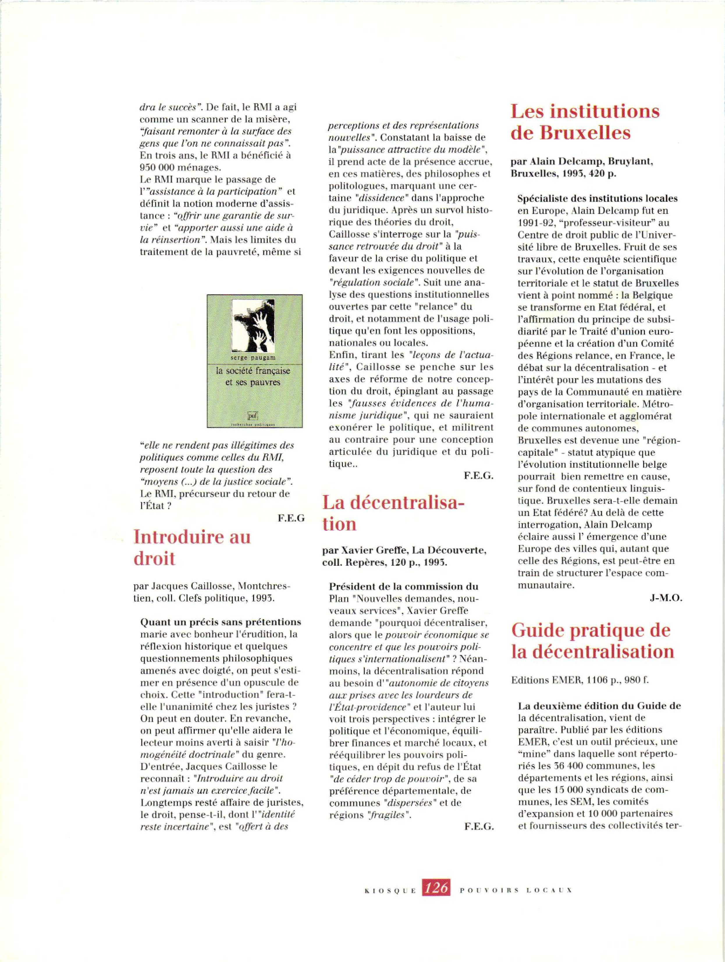 Article : Guide pratique de la décentralisation
