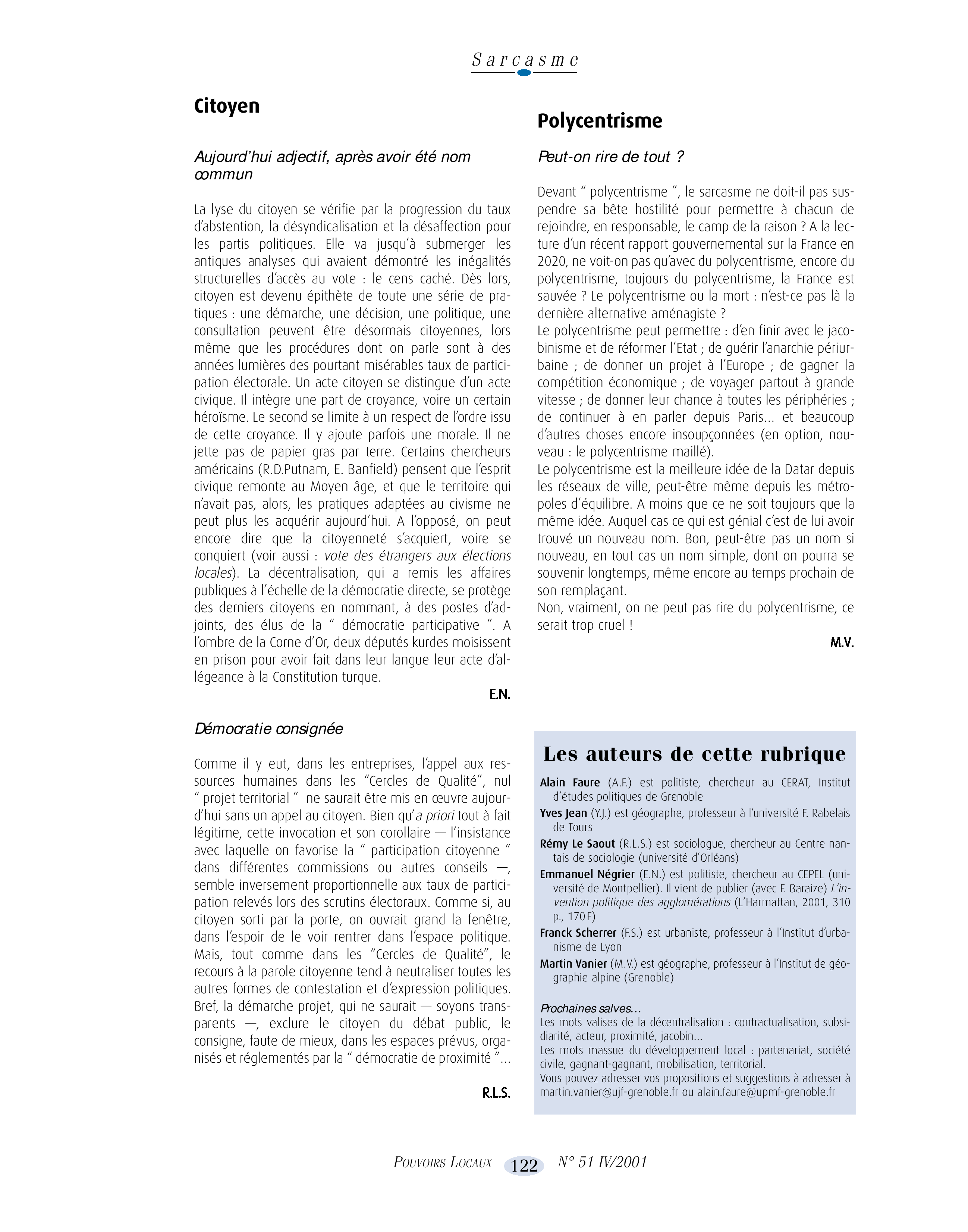 Article : Ville et emploi