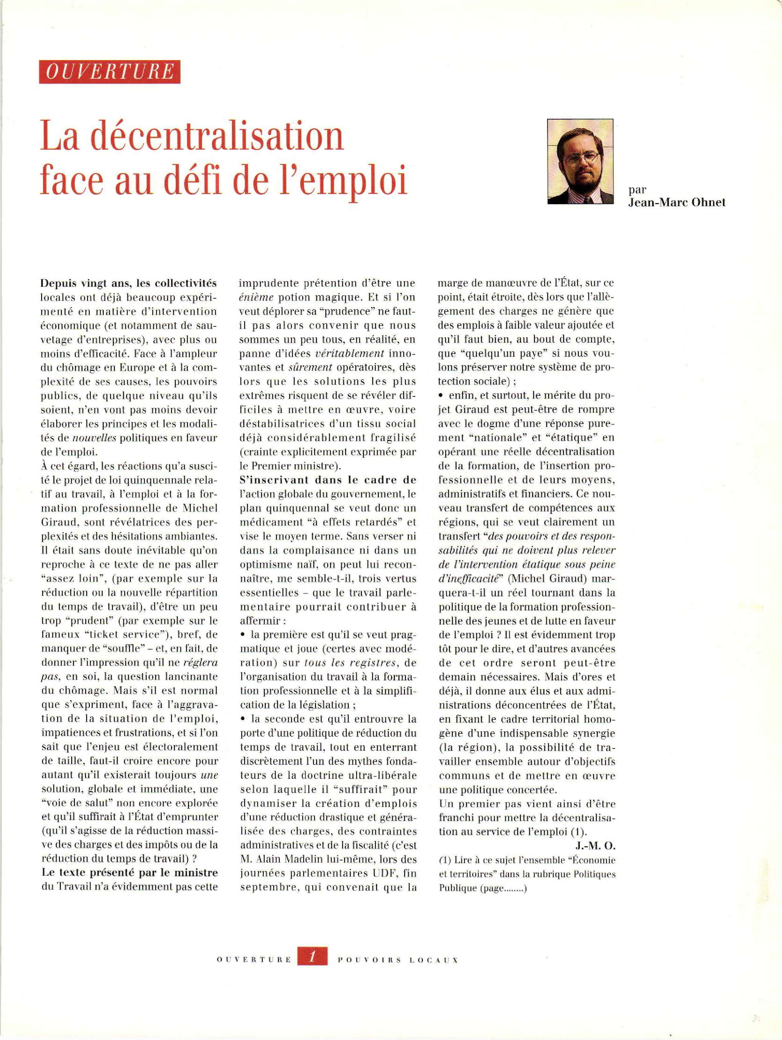 Article : OUVERTURE