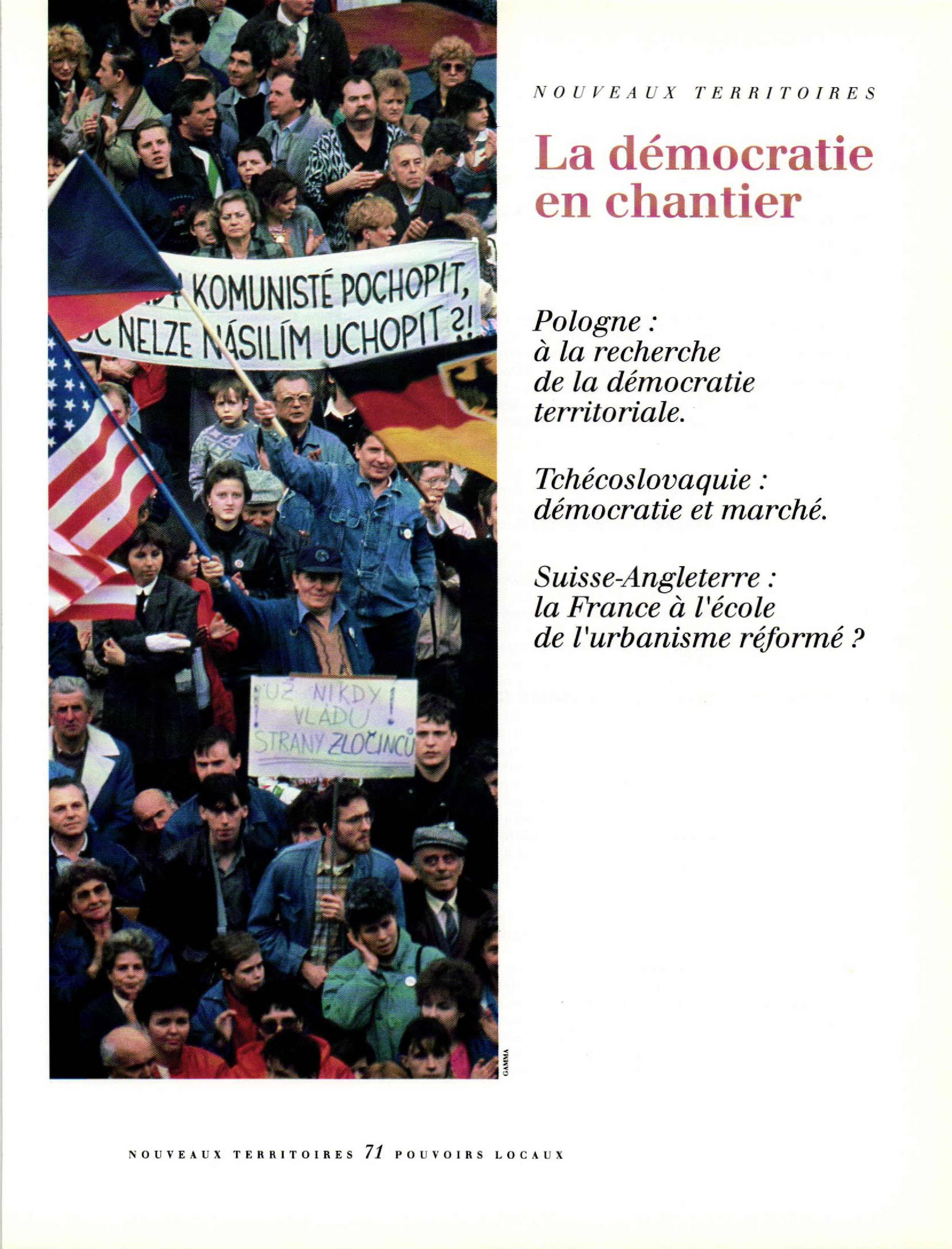 Article : NOUVEAUX TERRITOIRES