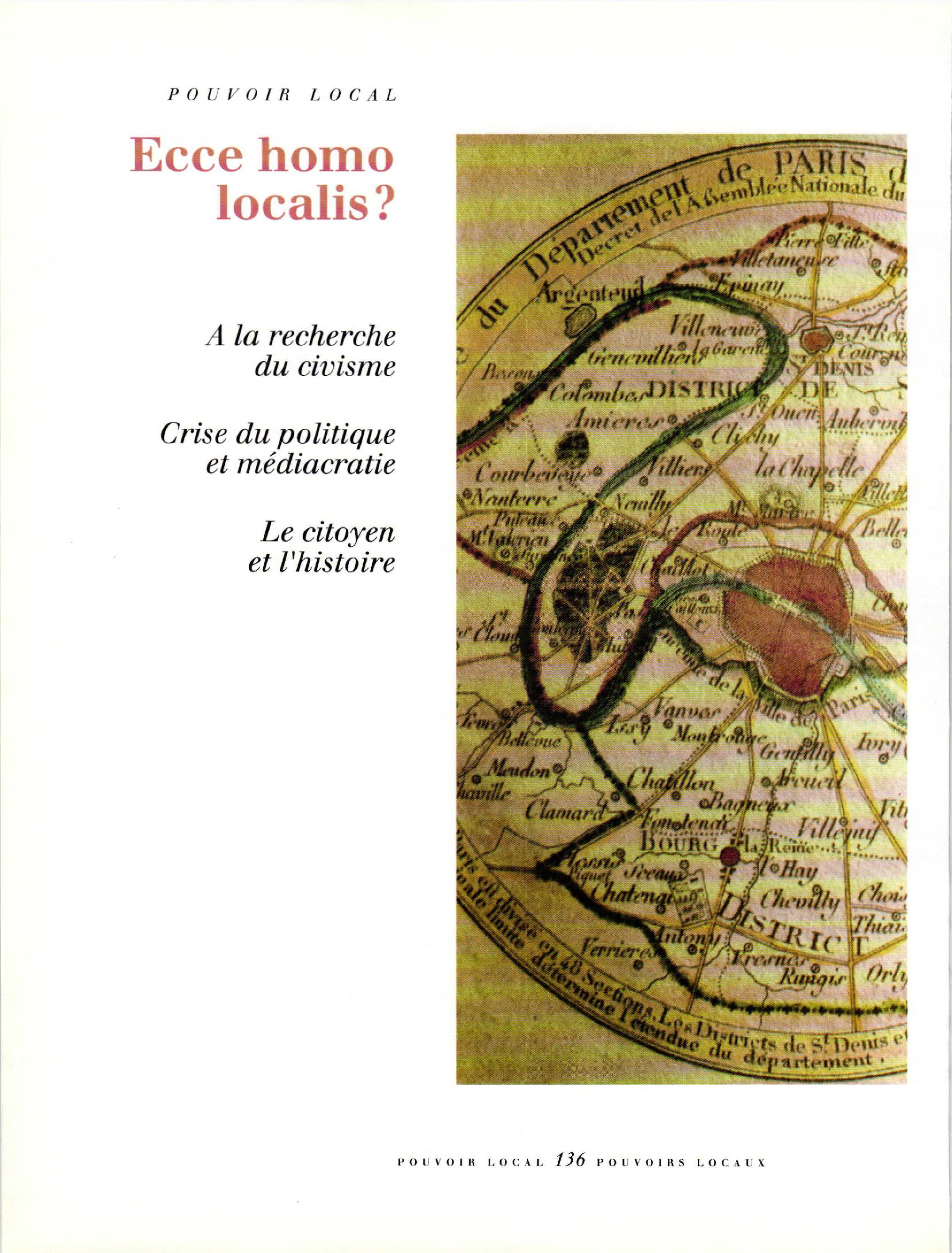 Article : POUVOIR LOCAL