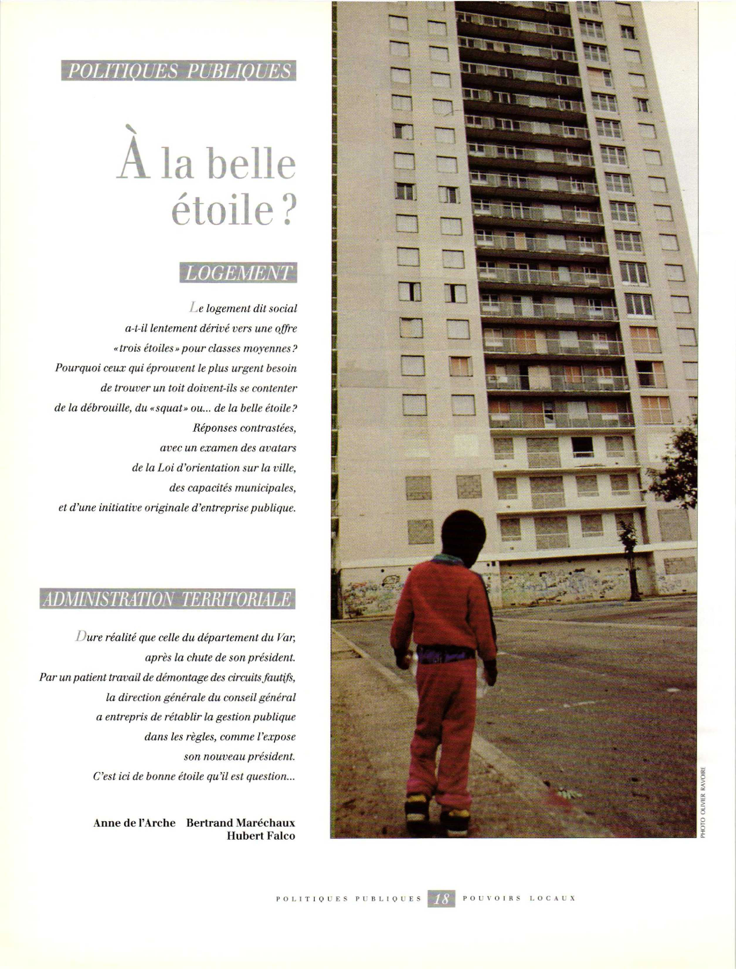 Article : POLITIQUES PUBLIQUES