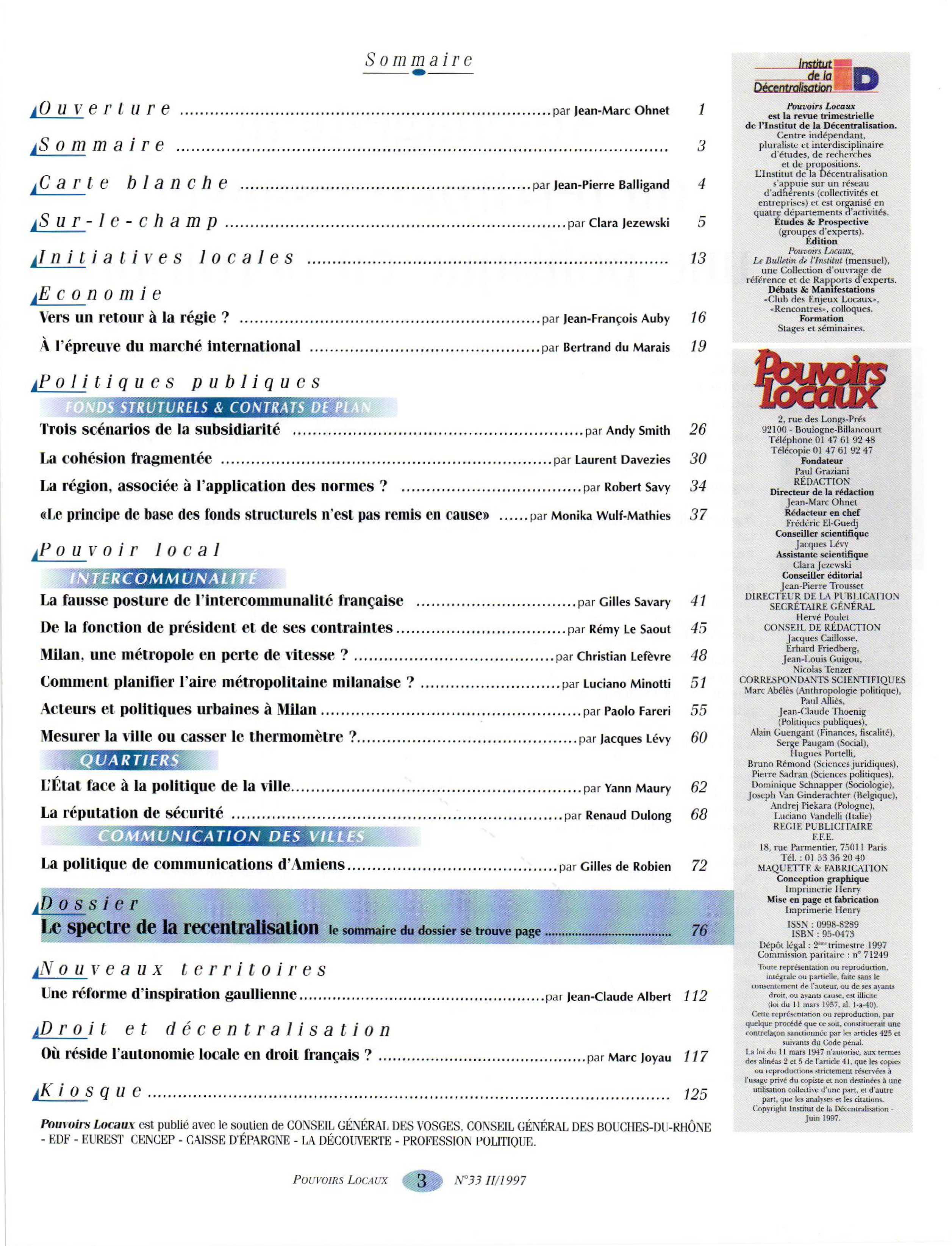 Article : Sommaire