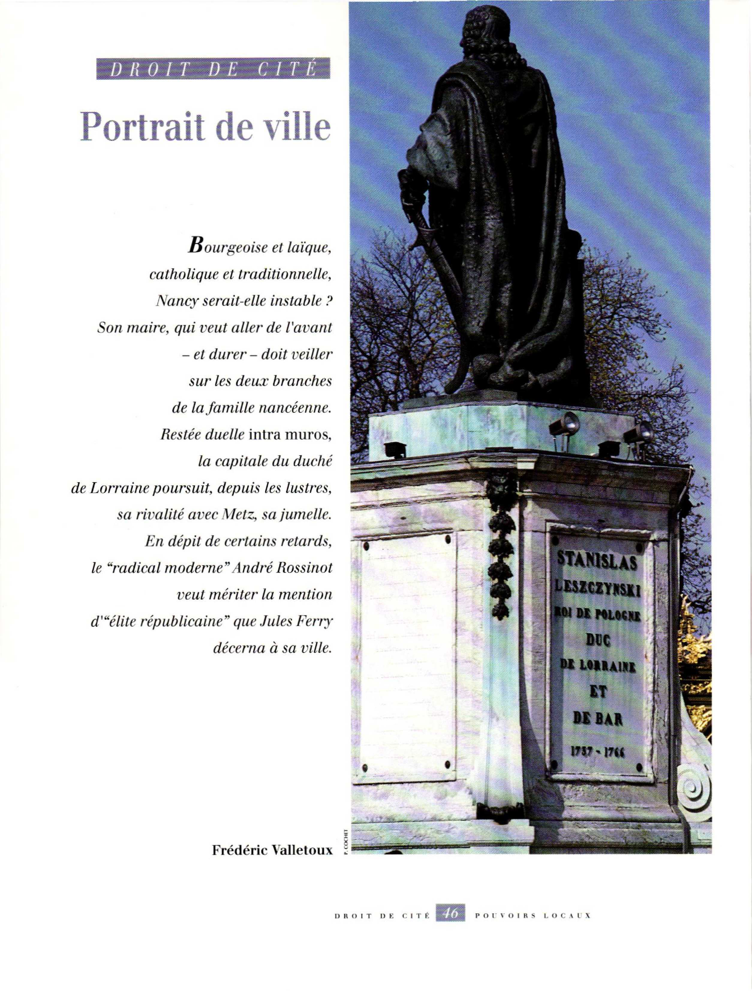 Article : DROIT DE CITÉ