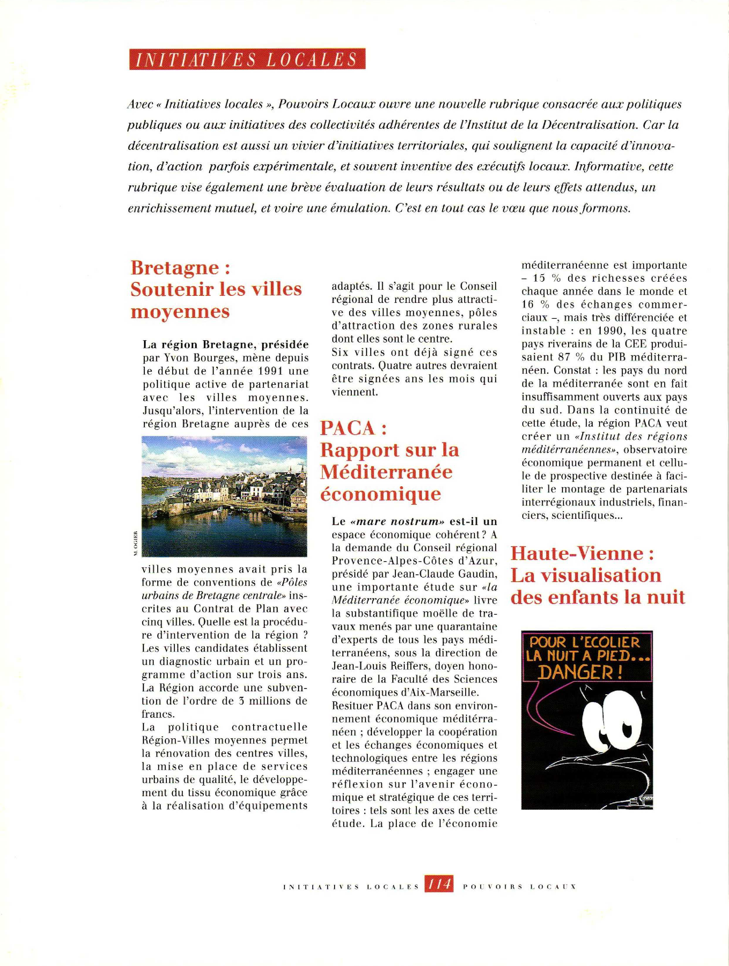 Article : INITIATIVES LOCALES