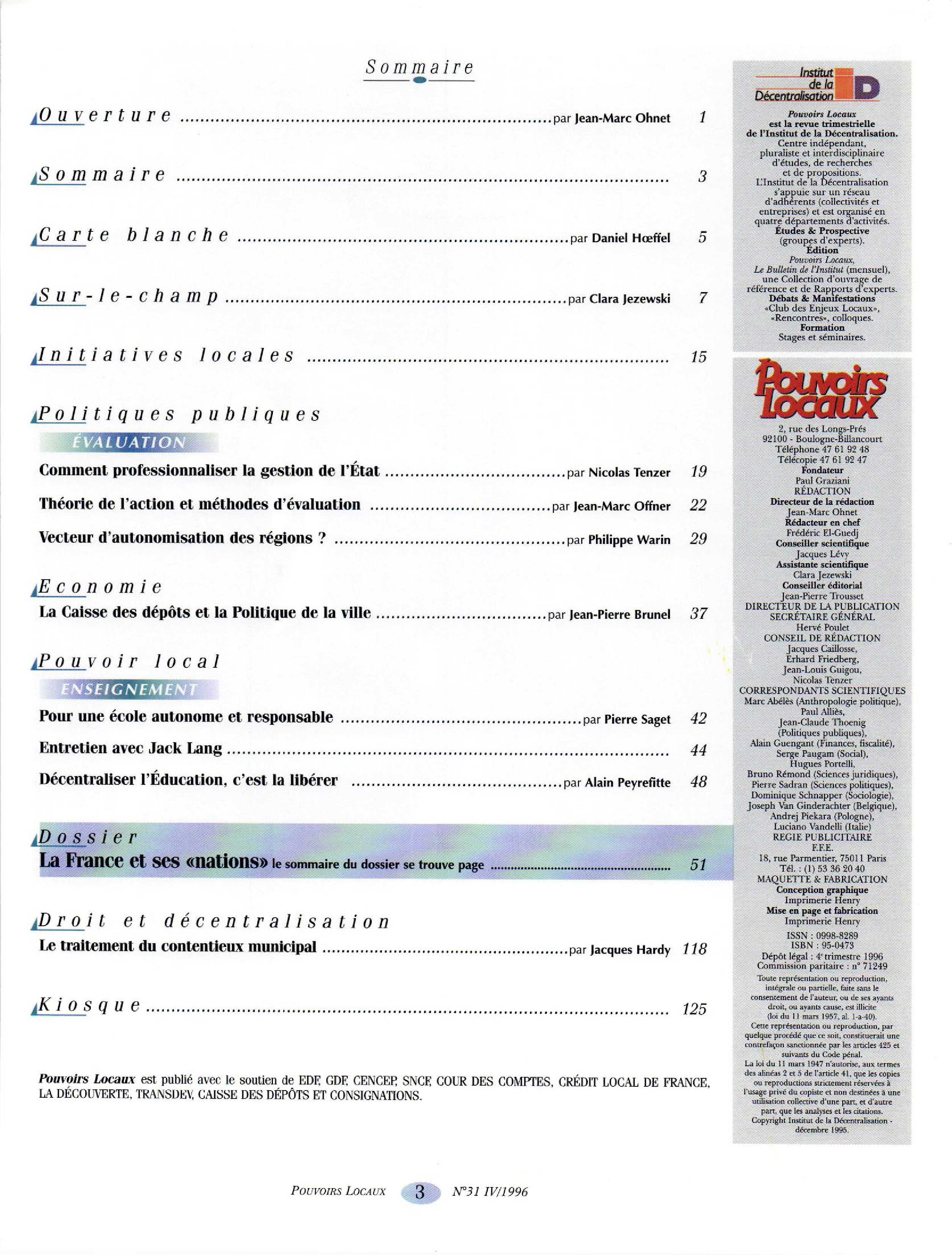 Article : Sommaire