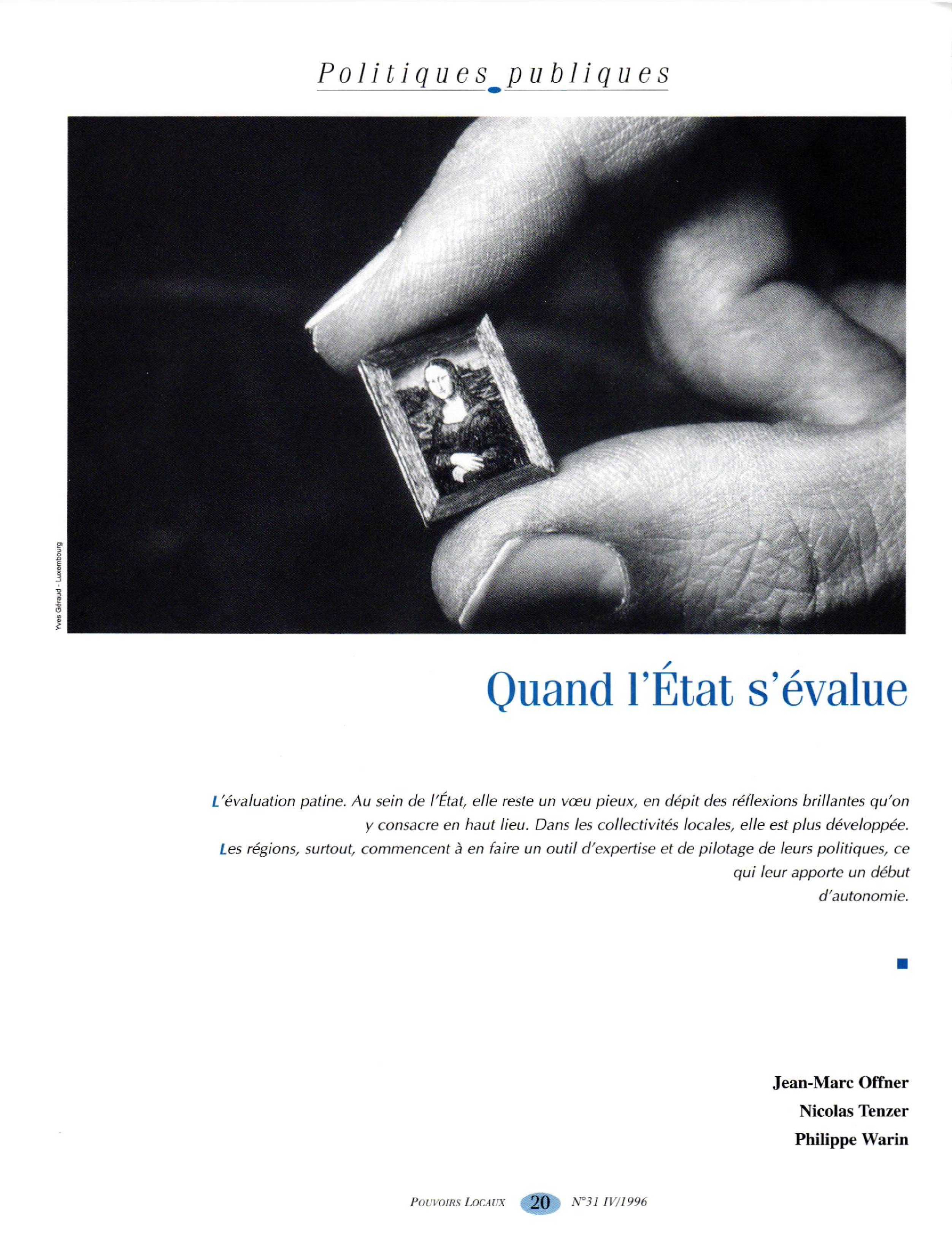 Article : ÉVALUATION
