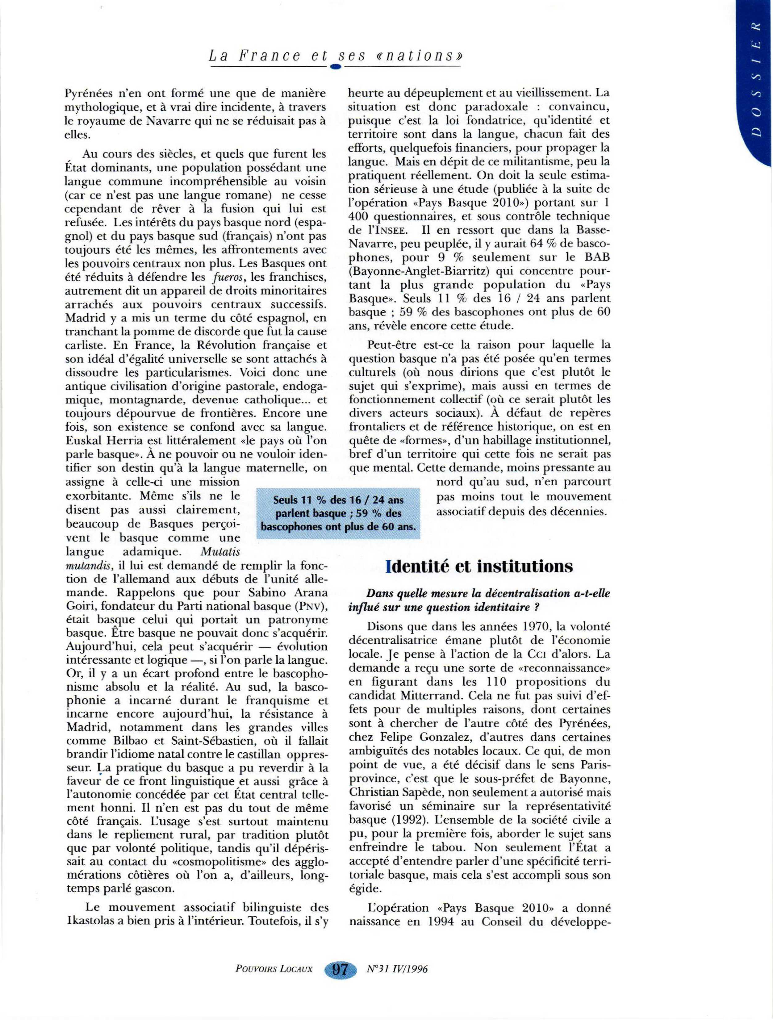 Article : Le devenir de la langue occitane