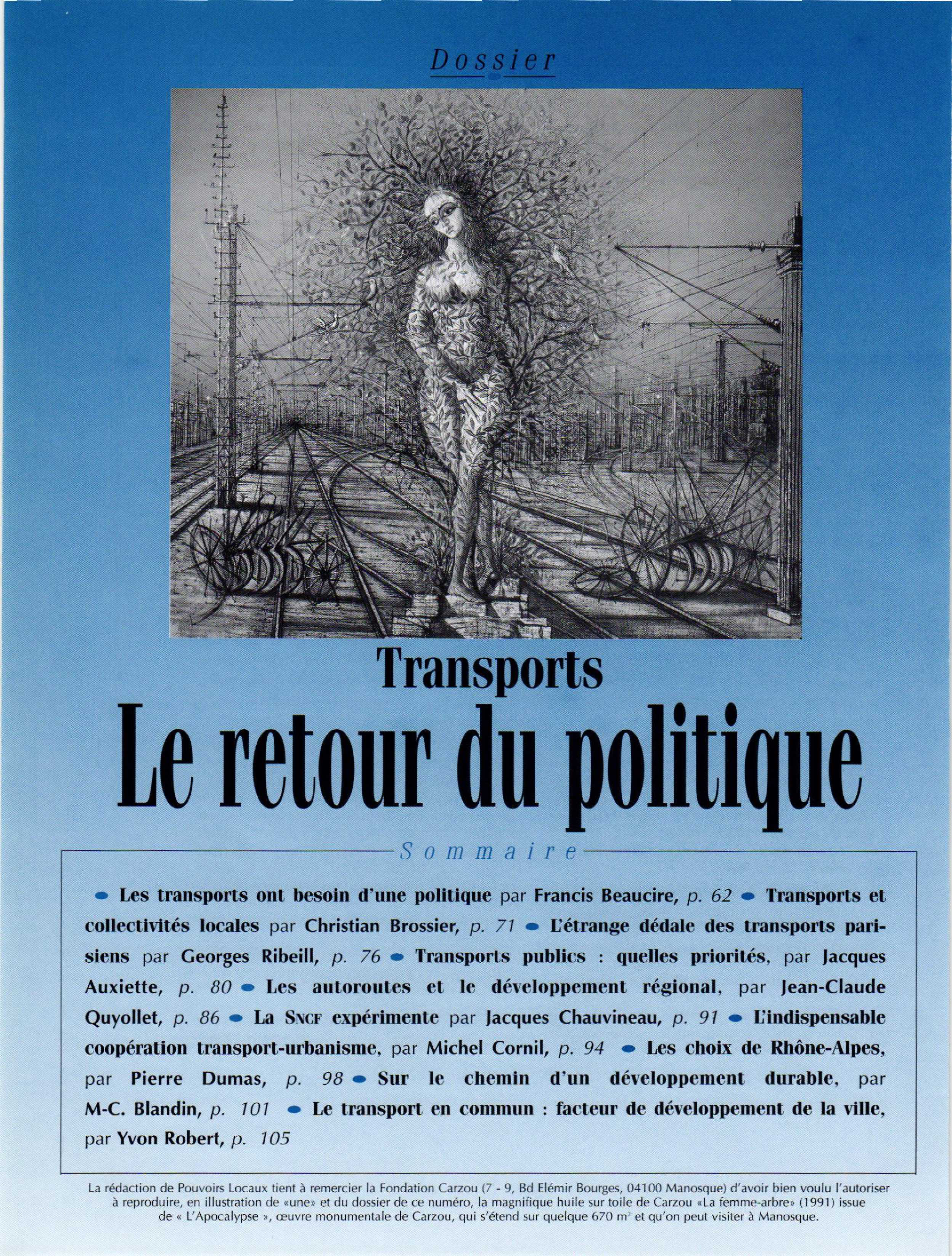 Article : Transports : Le retour du politique