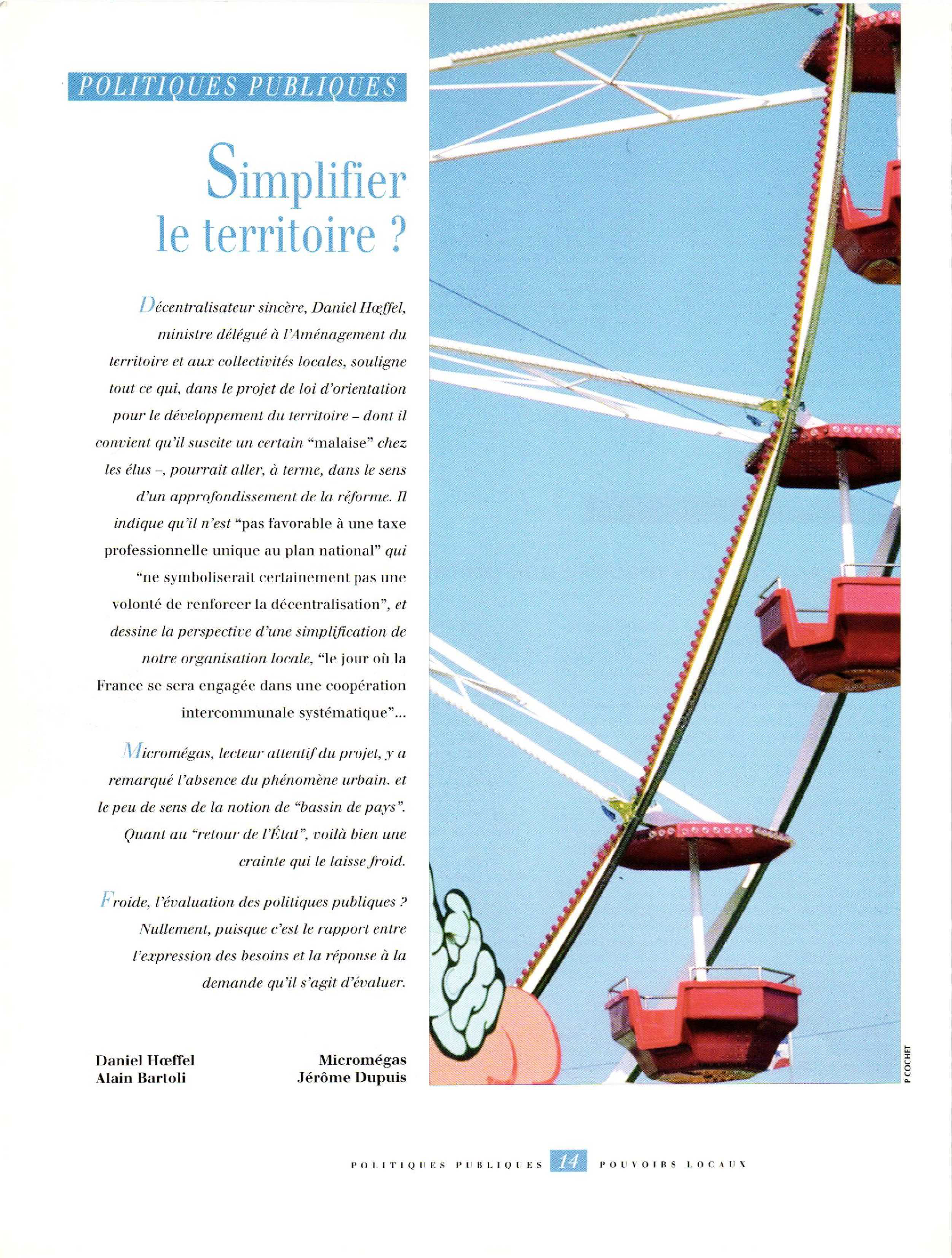 Article : POLITIQUES PUBLIQUES
