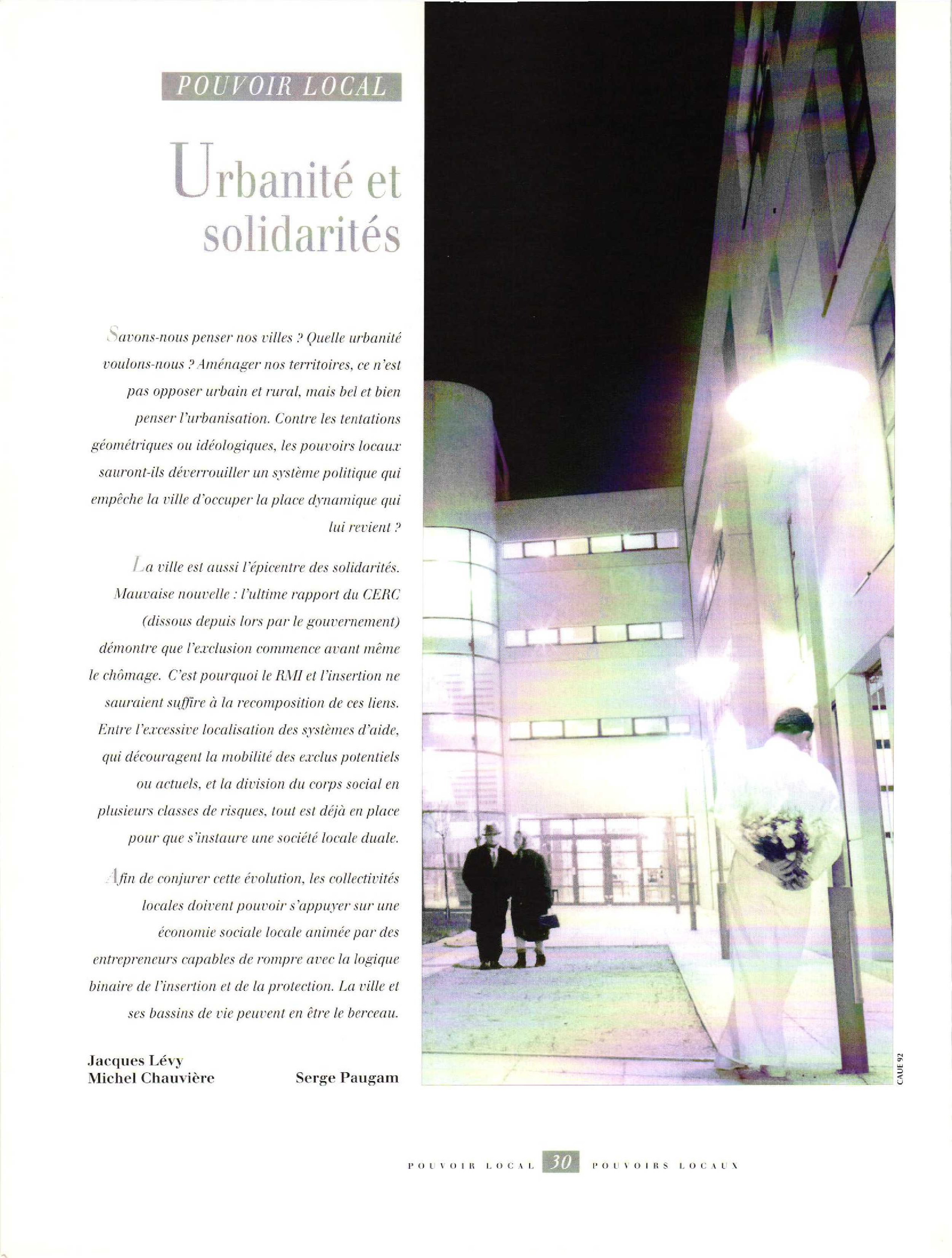 Article : POUVOIR LOCAL