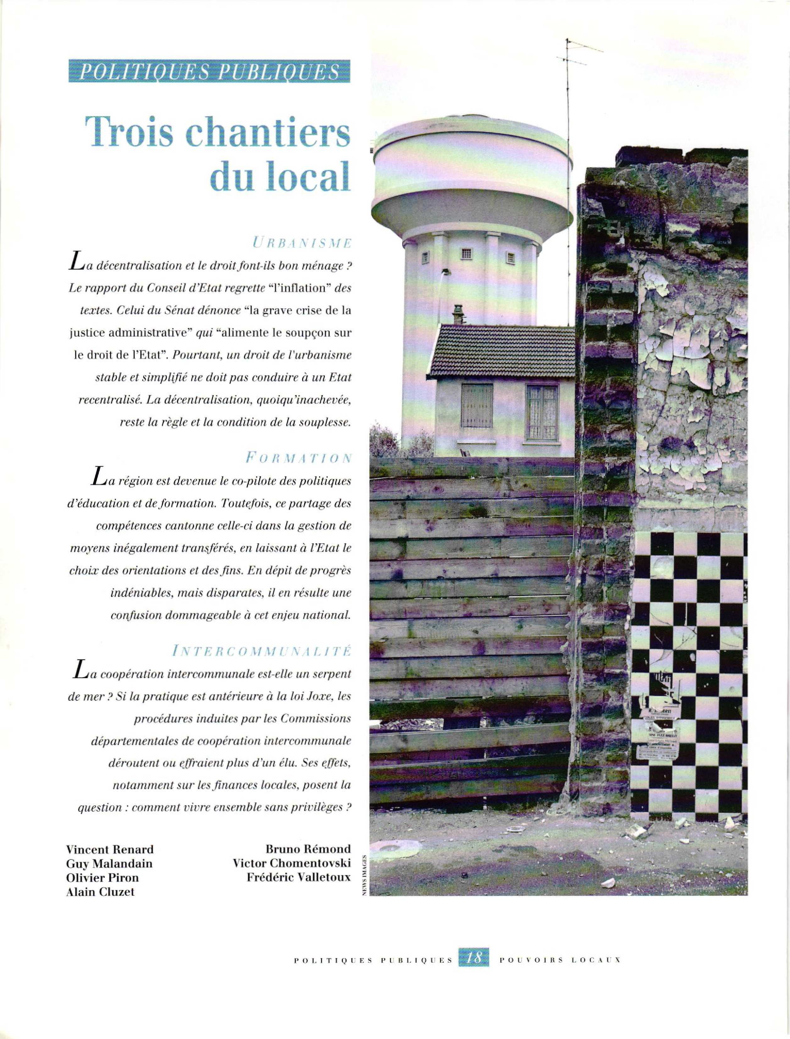 Article : POLITIQUES PUBLIQUES