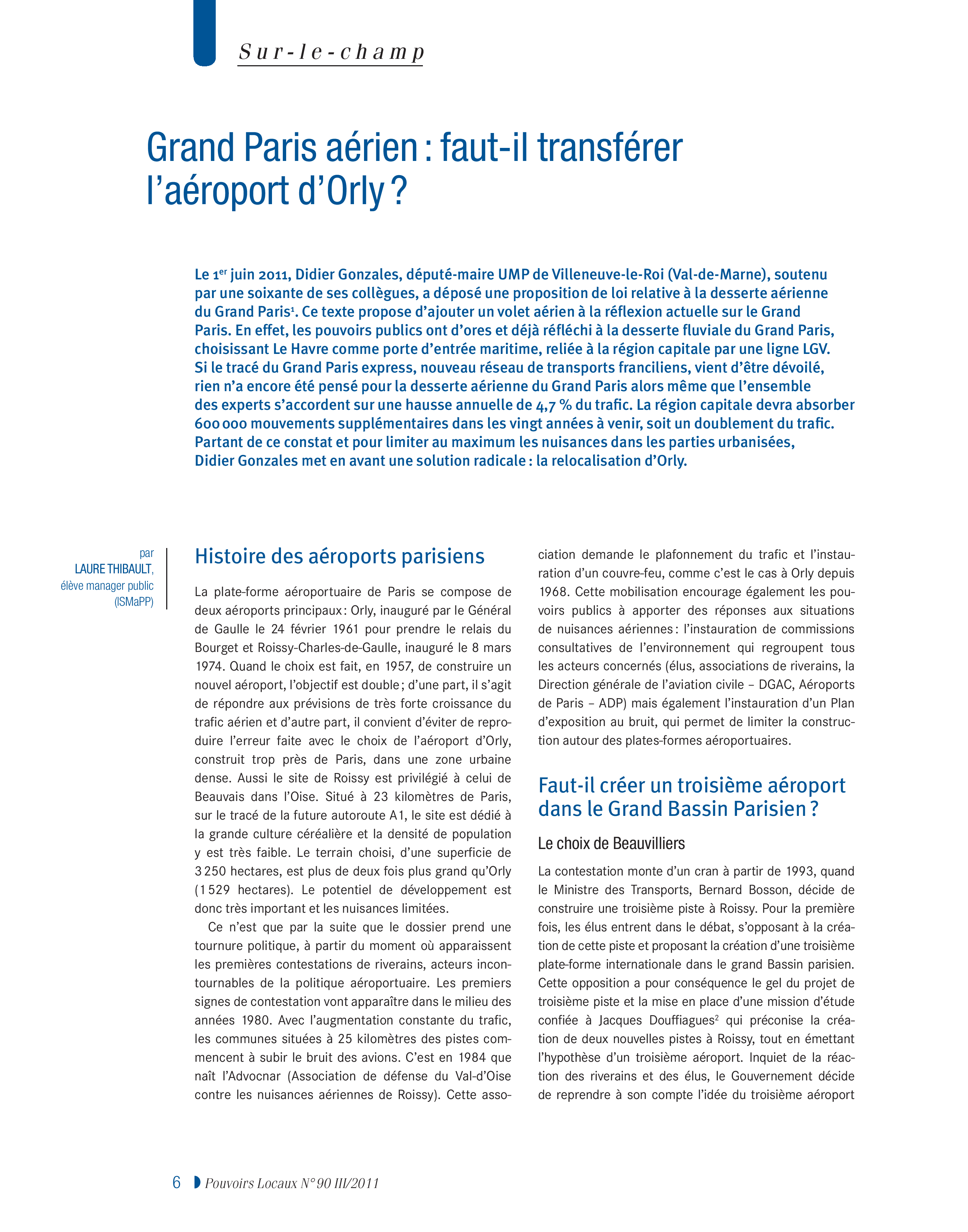 Article : Grand Paris aérien : faut-il transférer l’aéroport d’Orly ? 