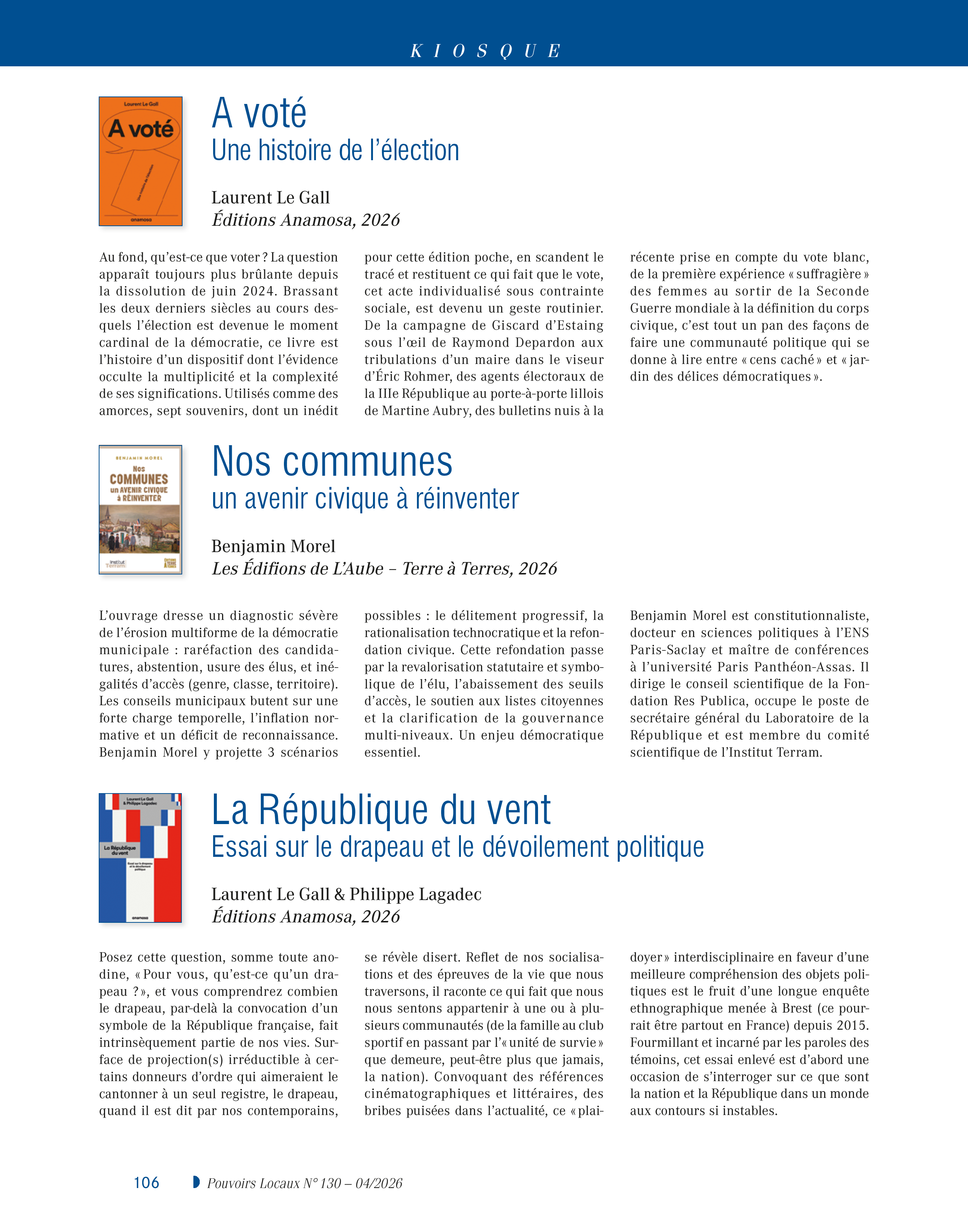 Article : Lectures à découvrir