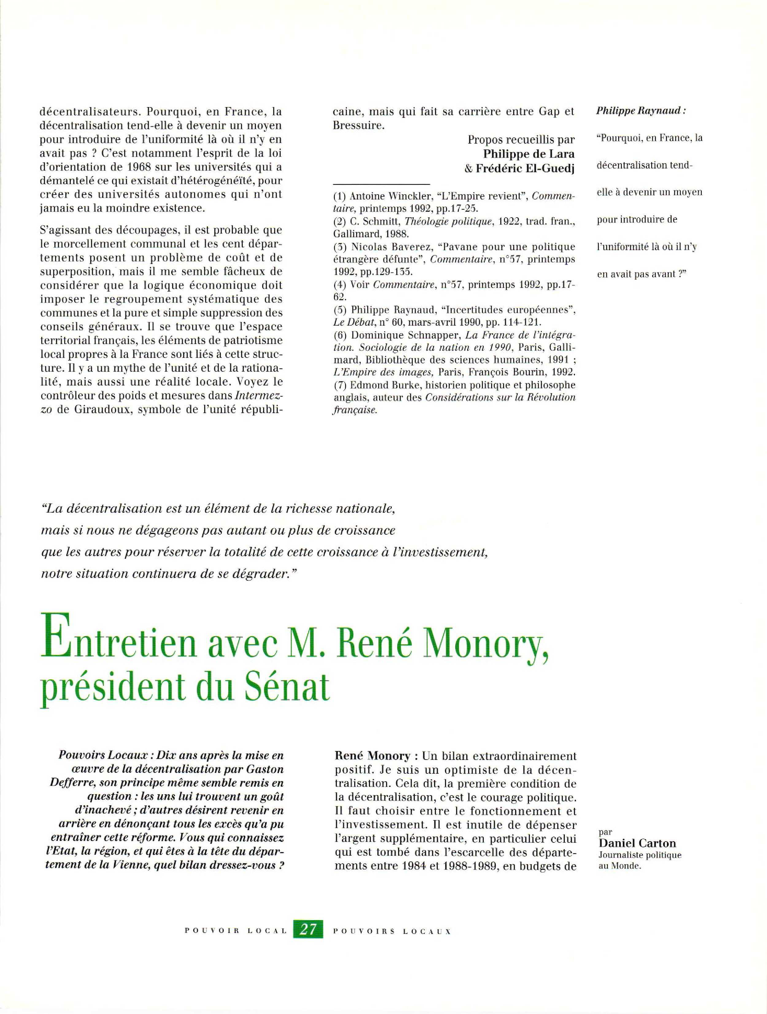 Article : Entretien avec Monory R.