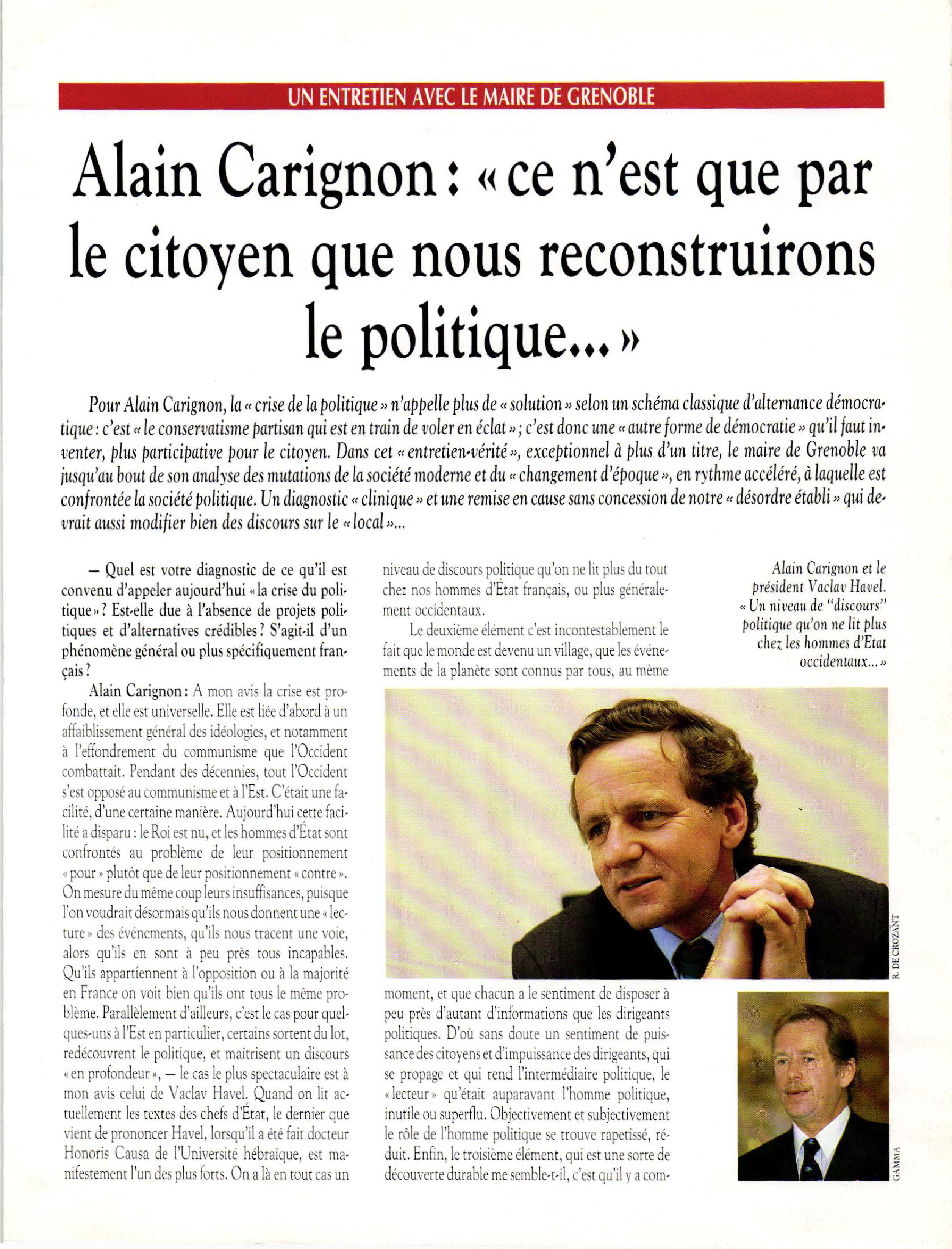 Article : Entretien avec Carignon A.